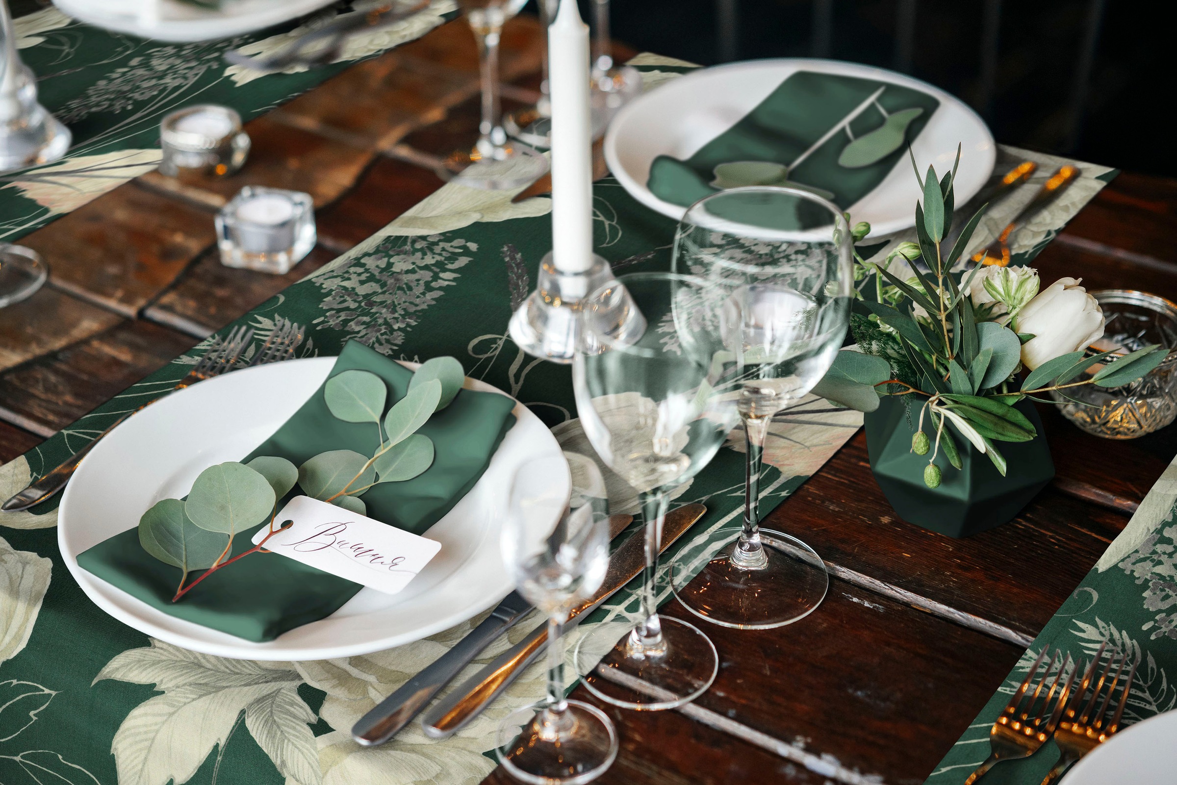 Adam Tischläufer "Eden" GOTS organic,zertifiziert durch CERES 0242Made in G günstig online kaufen