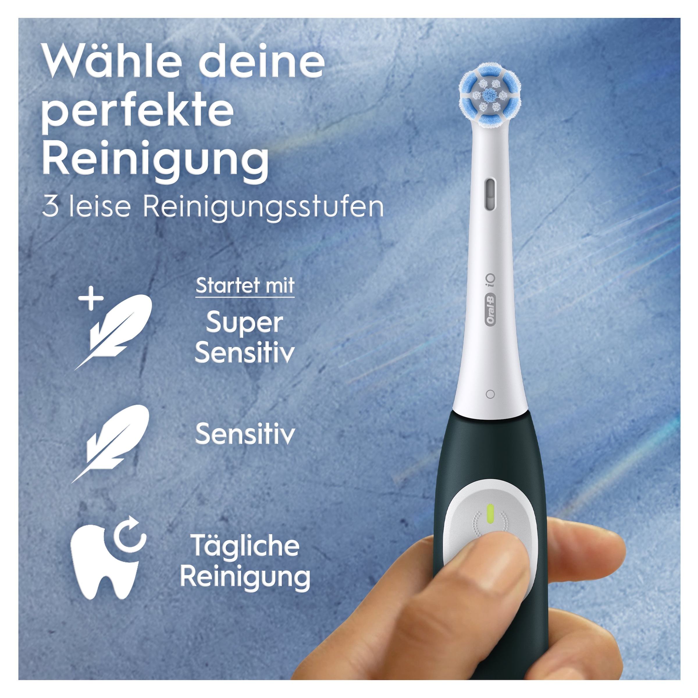 Oral-B Elektrische Zahnbürste »iO Series 2«, 1 St. Aufsteckbürsten, für die sanfte Reinigung, Reise-Etui