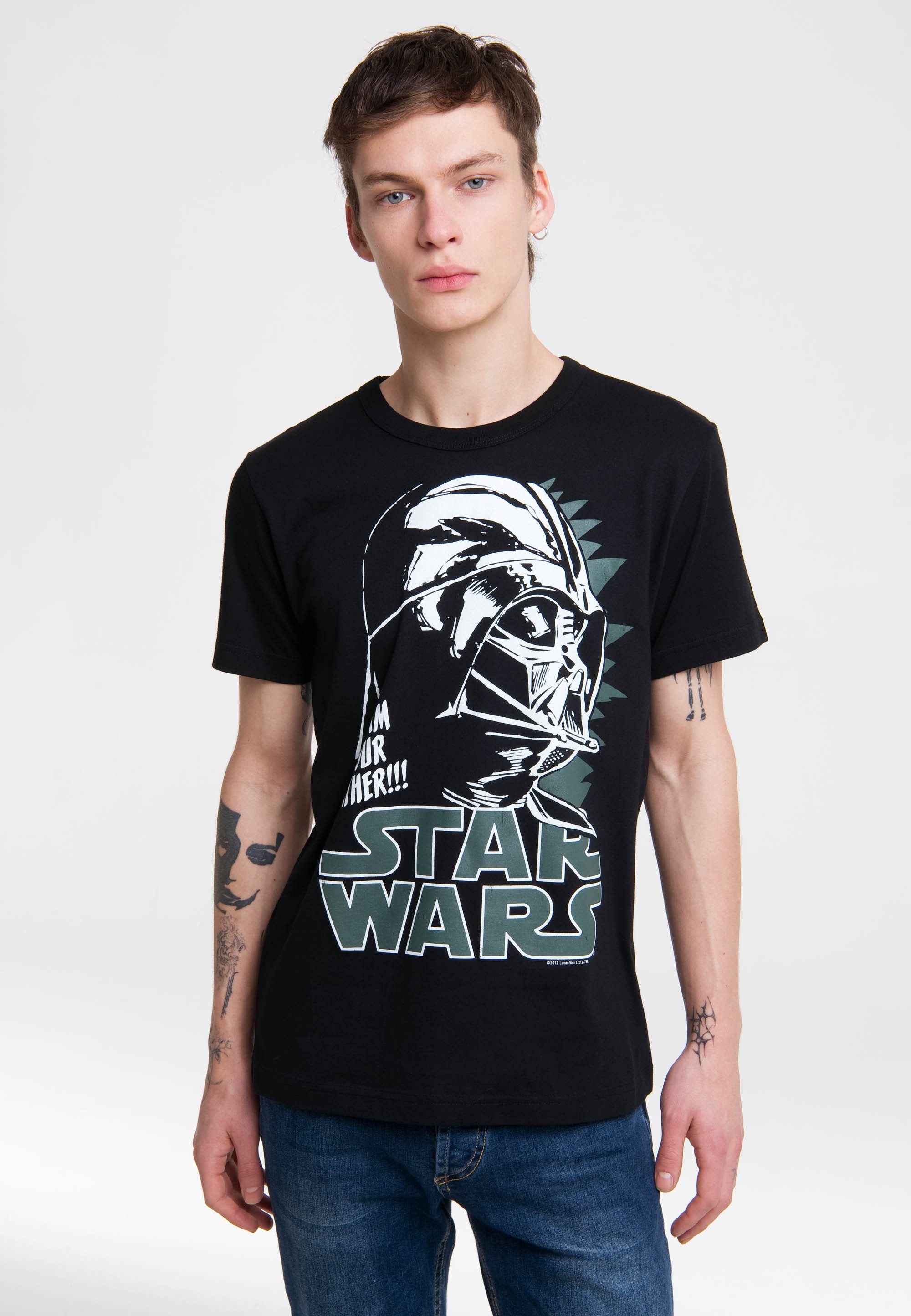 LOGOSHIRT T-Shirt »Darth Sterne«, Vader Star Krieg - BAUR | Wars-Aufdruck der ▷ mit kaufen