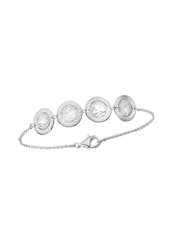 Armband »925 Silber mit strukturierten Plättchen Elementen«