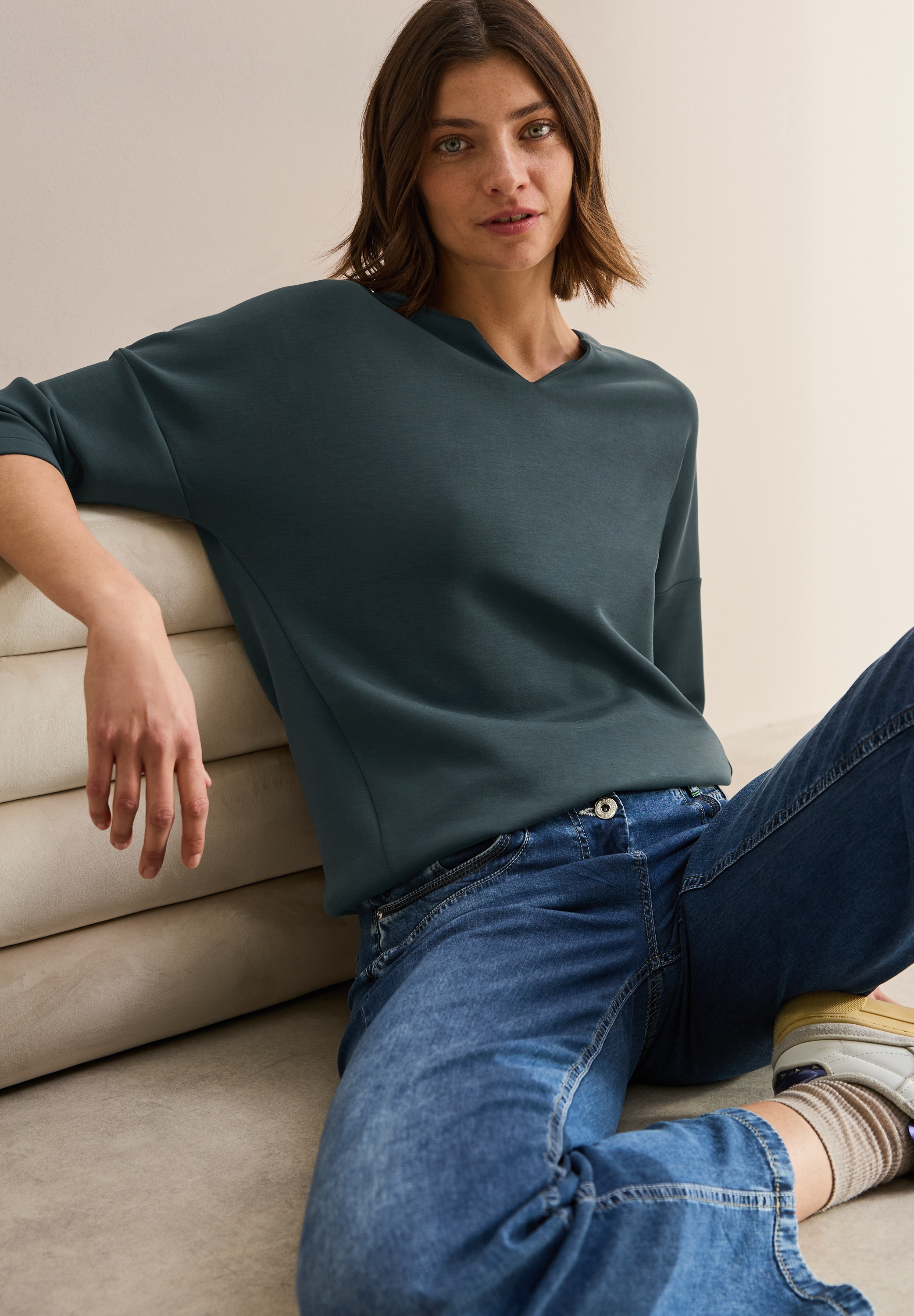 Cecil Sweater, 3/4-Arm mit Stretch