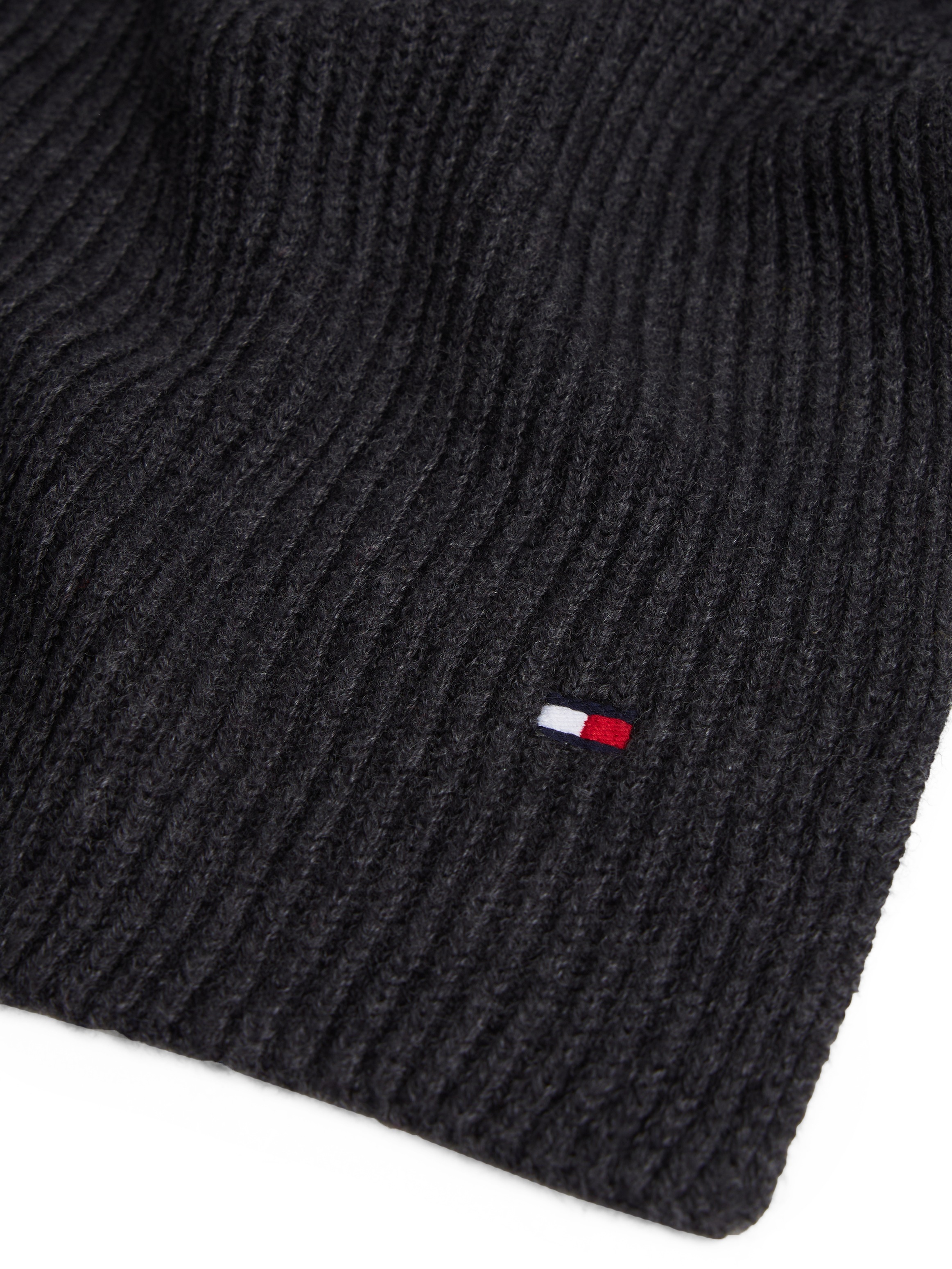 Tommy Hilfiger Strickschal »TH FLAG PIMA COTTON CASH SCARF«, mit Logostickerei