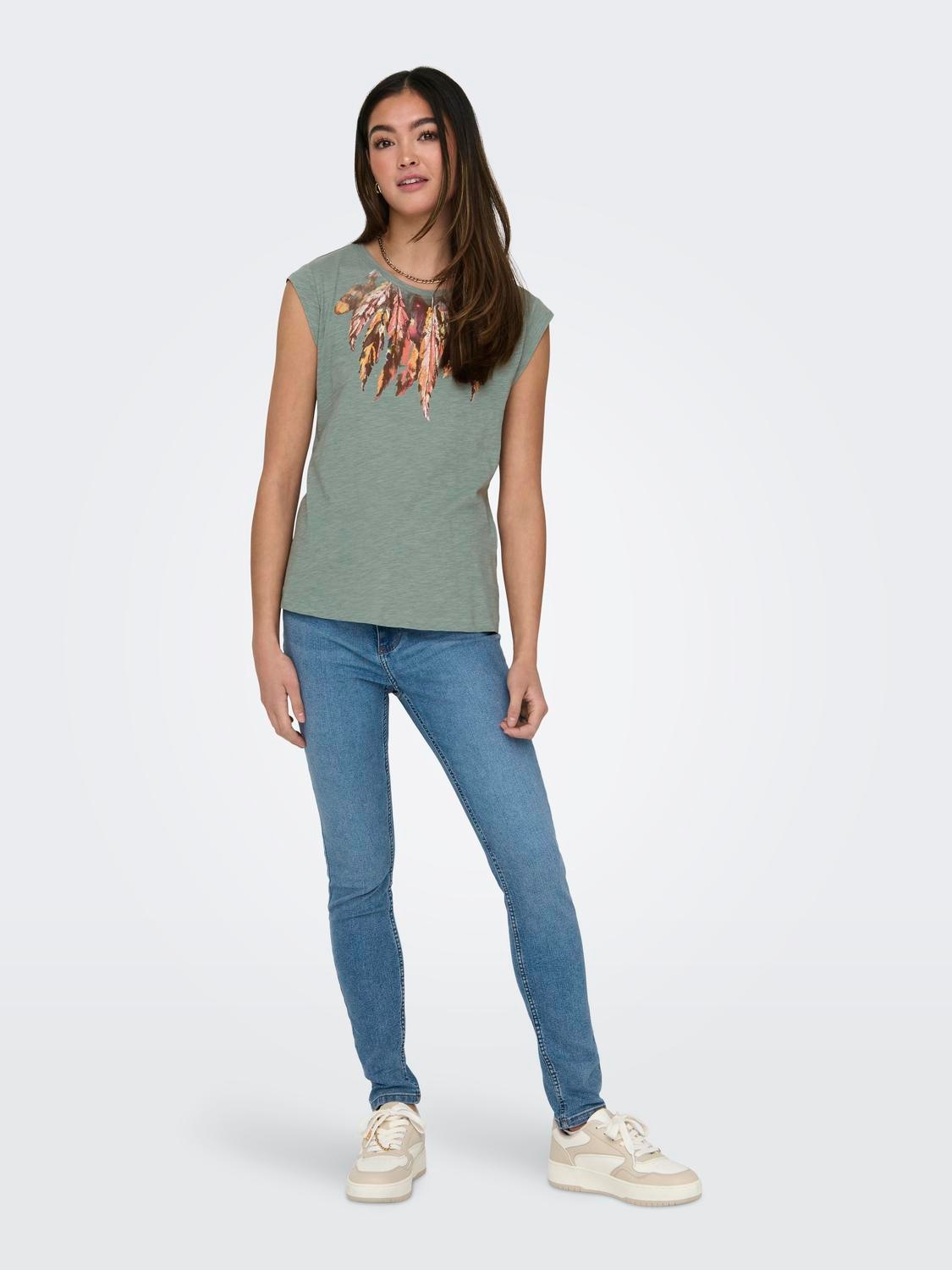 ONLY Kurzarmshirt »FEEL/FEATHERS TOP BOX CS JRS«