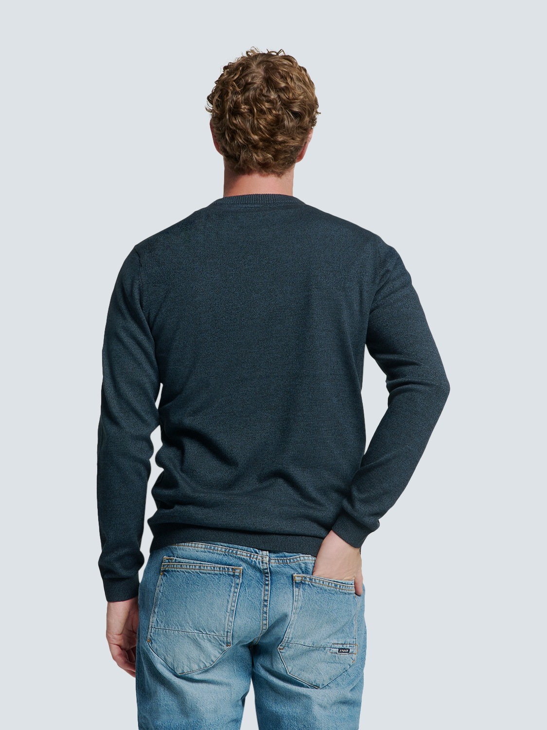 NO EXCESS Strickpullover - Pullover - Zweifarbige Melange, Timeless Basics günstig online kaufen