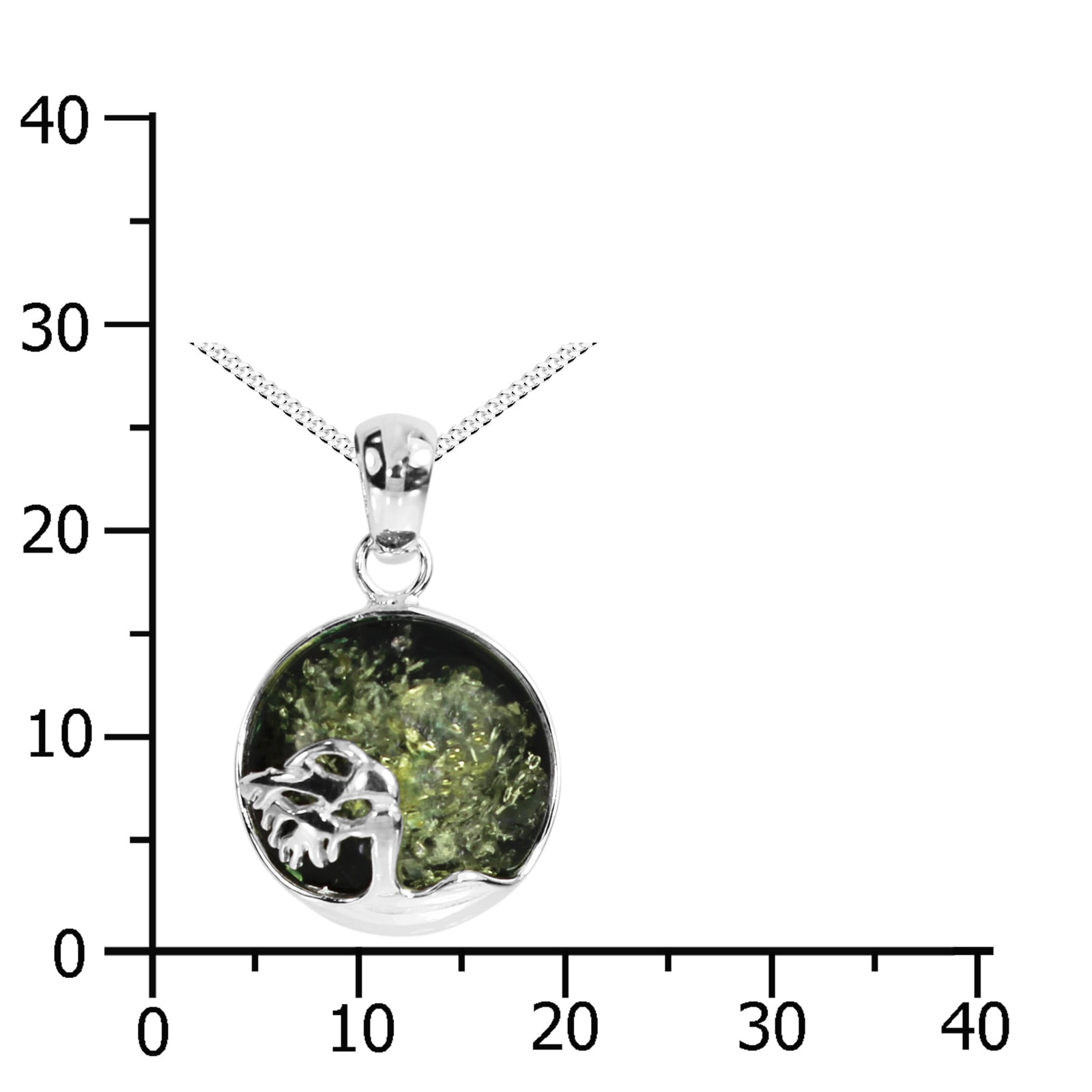 OSTSEE-SCHMUCK Kette mit Anhänger »- Windflüchter 16 mm - Silber 925/000 - Bernstein«