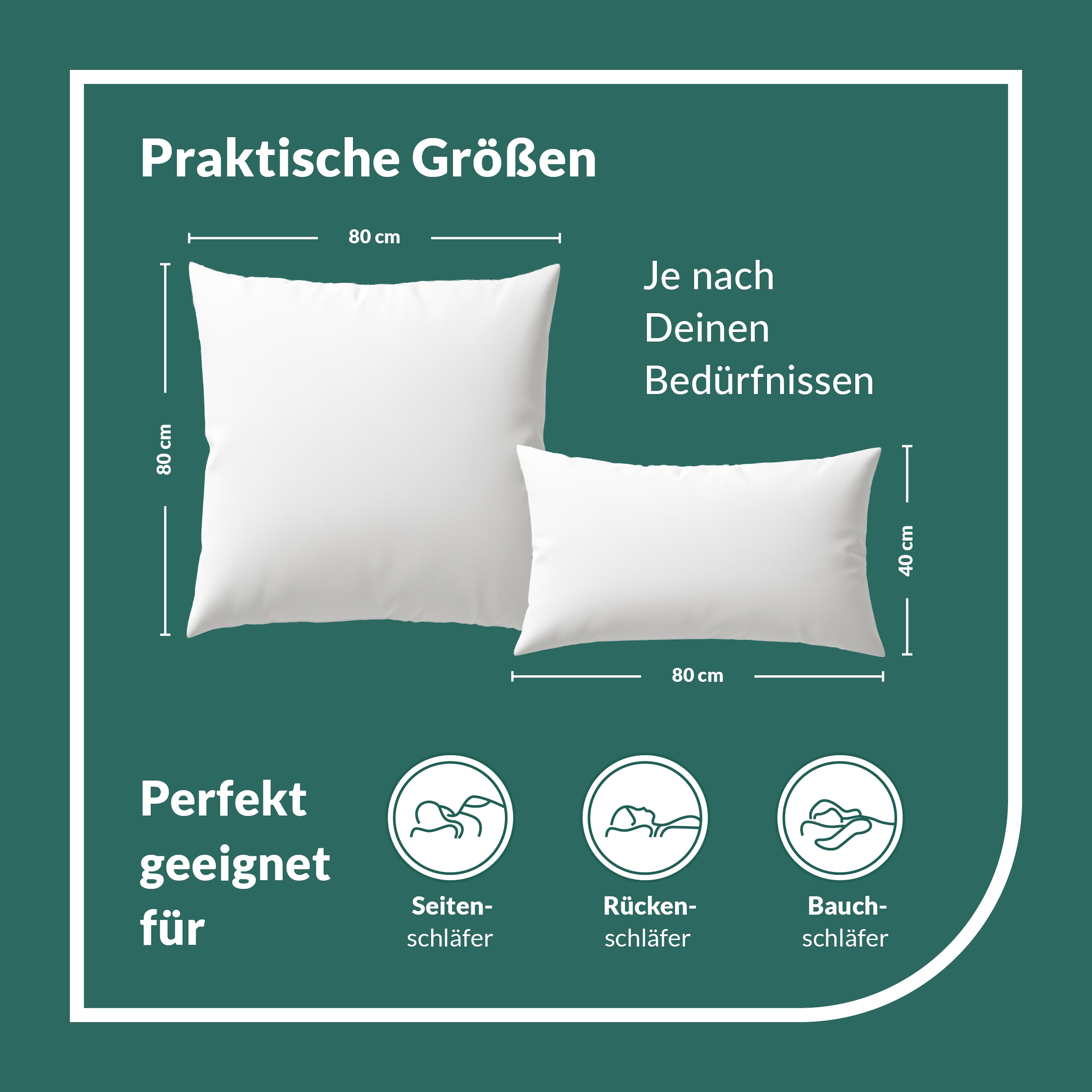 fan Microfaserkissen »Kansas, mit Baumwollbezug und Reißverschluss« Füllung: 100% Microfaser 1 Stk. tlg. in 40x80 oder 80x80 cm, Kopfkissen aus Microfaser, Made in Germany