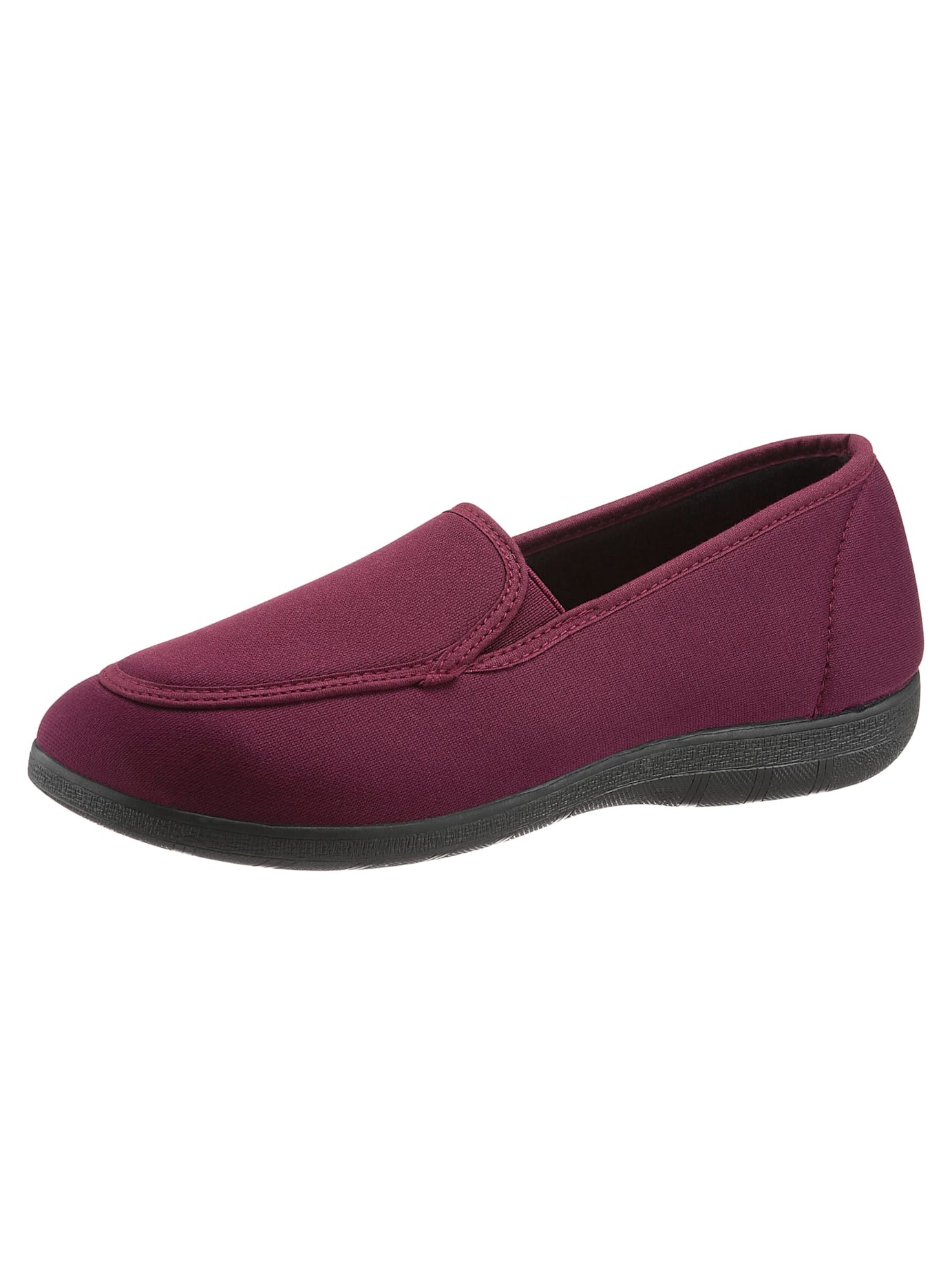 Hausschuh CLASSIC, Damen, Gr. 42, rot (bordeaux), Textil, Schuhe Slipper Hausschuh
