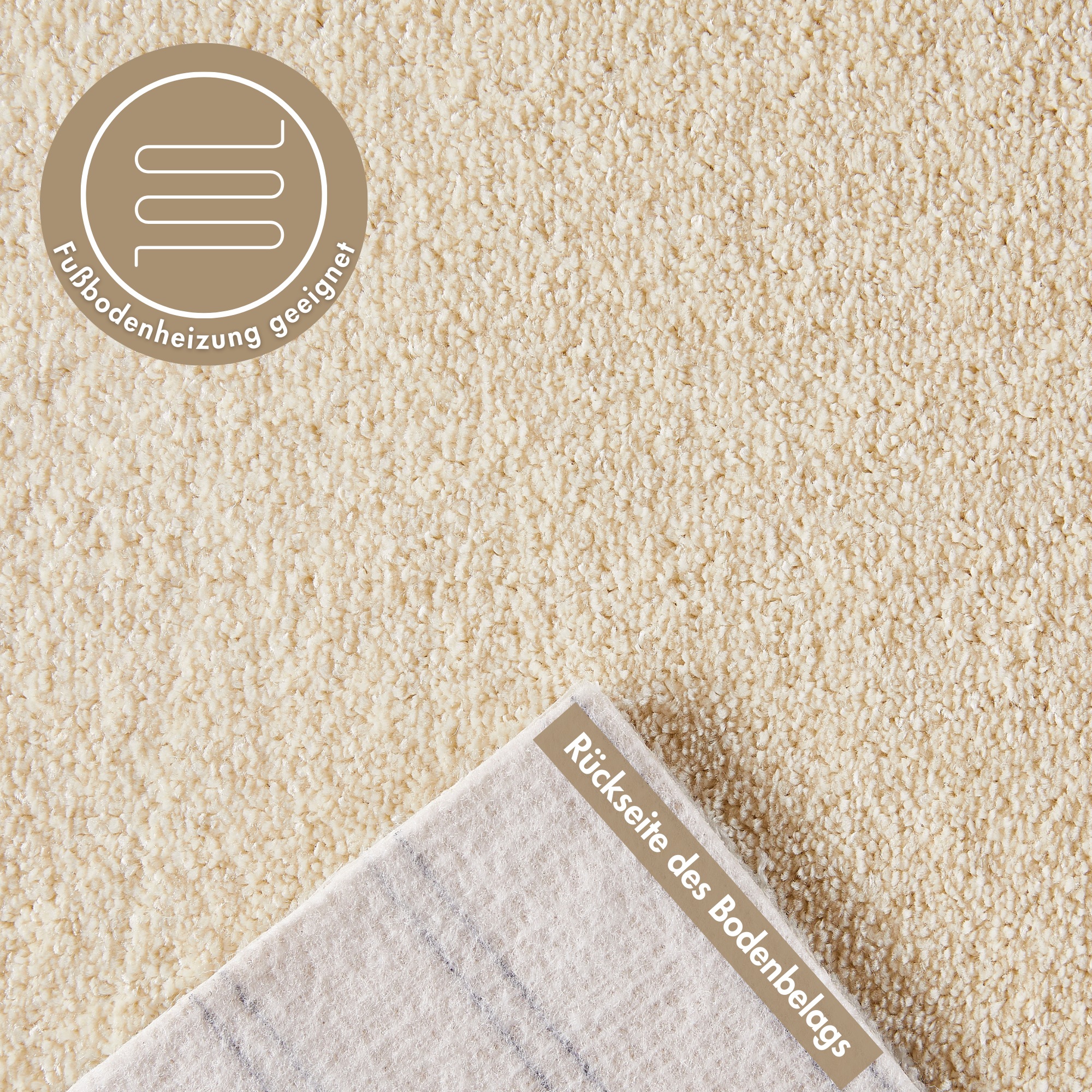 Andiamo Teppichboden »Verona, Velours, Made in Belgium«, rechteckig, 6 mm Höhe, Uni Farben, Breite 400 cm oder 500 cm, strapazierfähig, pflegeleicht