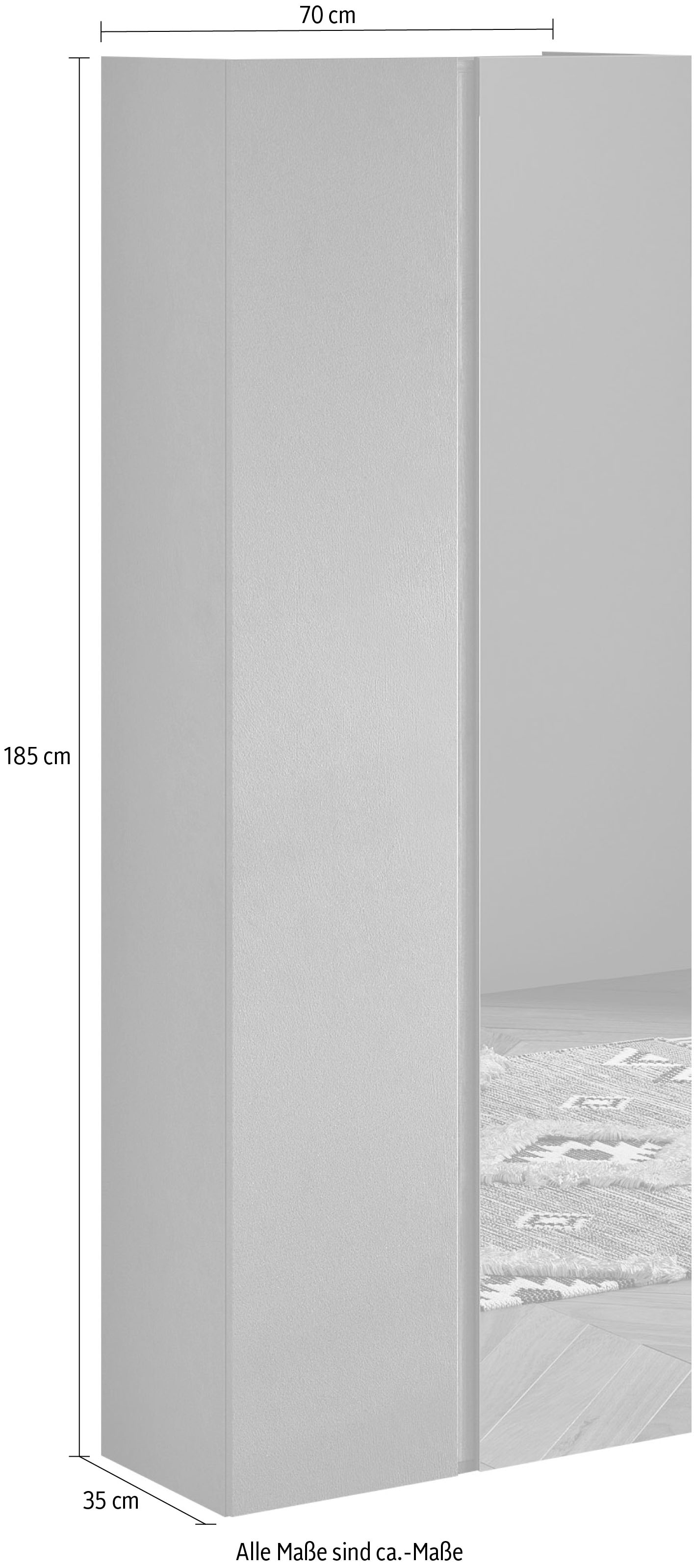 LC Schuhschrank »Frame«, Breite 70 cm, mit Spiegeltür | BAUR