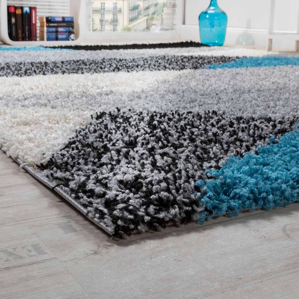 Paco Home Hochflor-Teppich »Mango 308«, rechteckig, 34 mm Höhe, weicher Shaggy, modernes Design, ideal im Wohnzimmer & Schlafzimmer