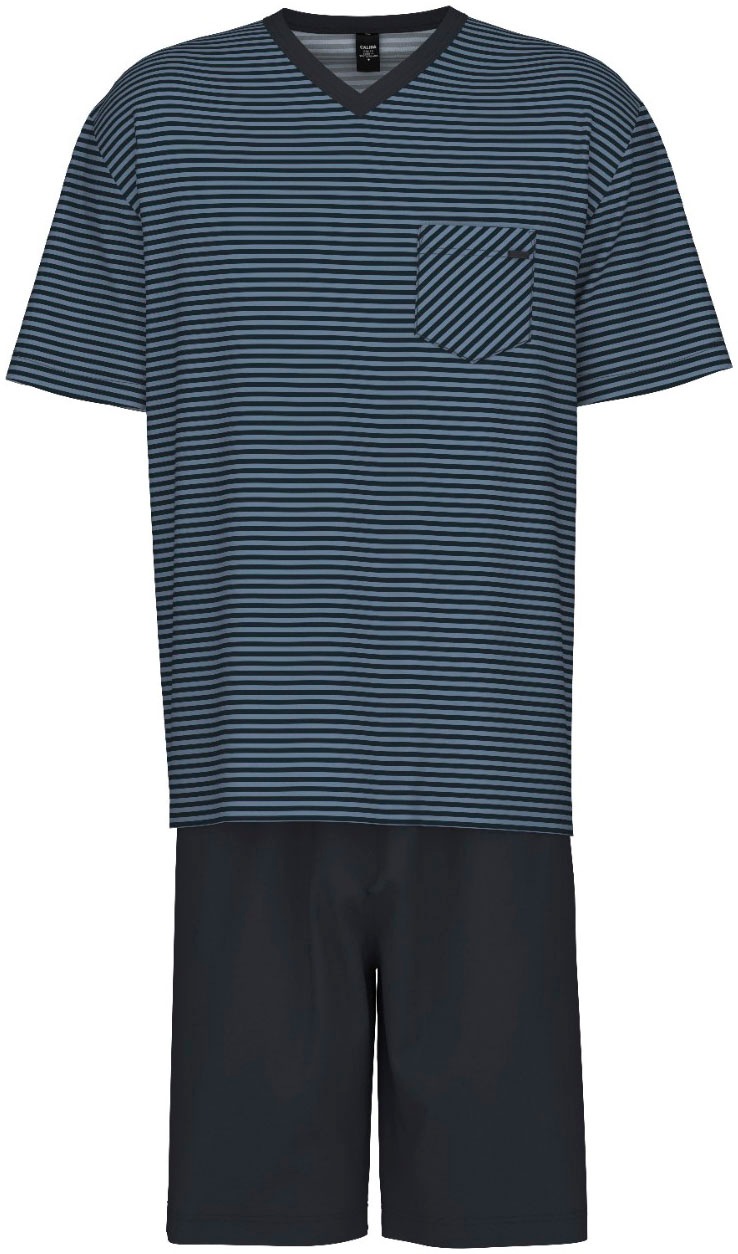 CALIDA Shorty "Relax Streamline", 2 Stk. mit Langarm-Oberteil in Ringel-Opt günstig online kaufen