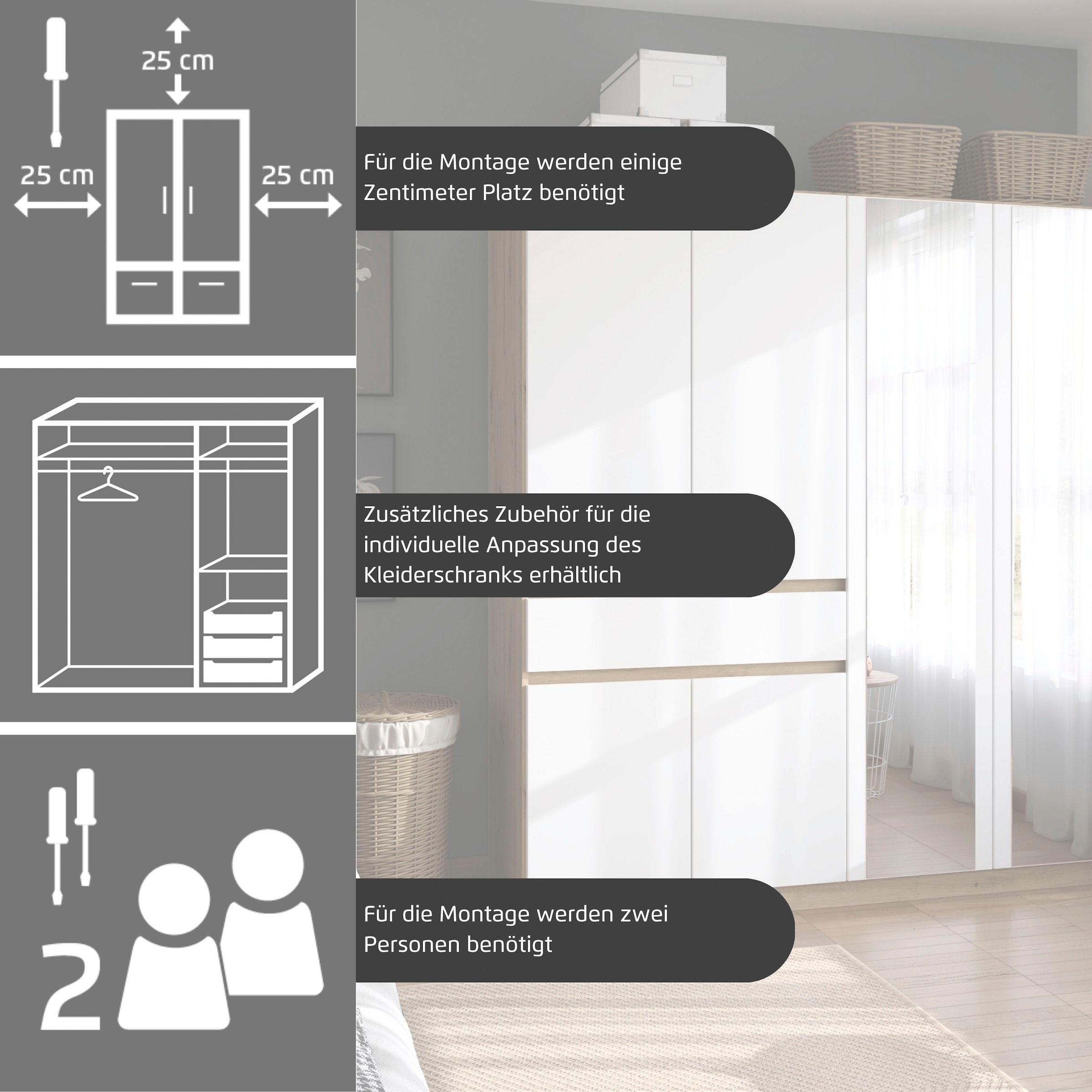 rauch Kleiderschrank »Tübingen« mit Spiegel