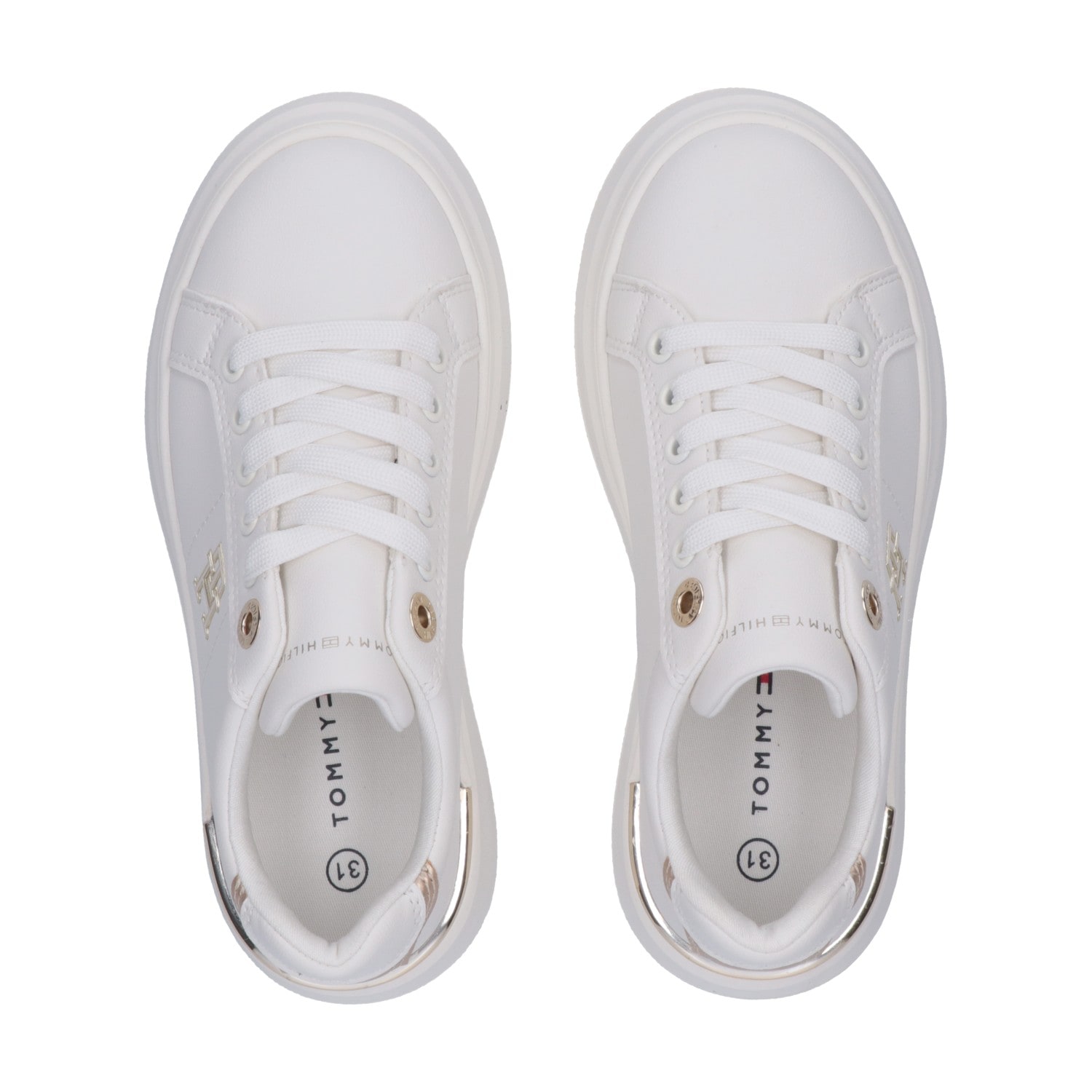 Tommy Hilfiger Sneaker, Plateausneaker, Schnürschuh mit Metallic Einsatz