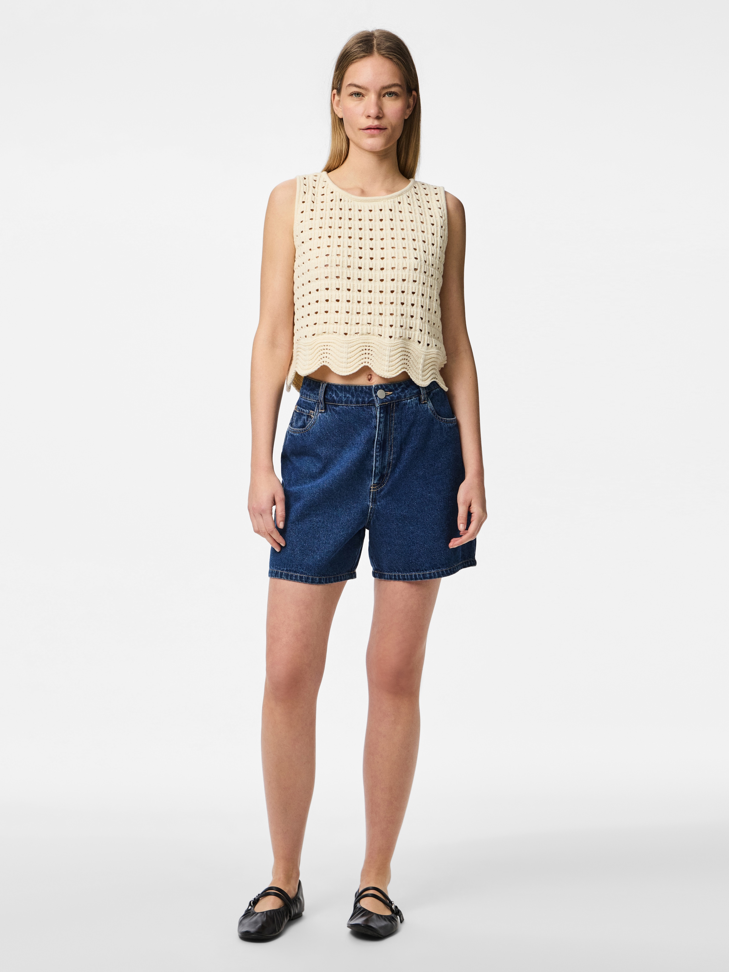 pieces Jeansshorts »PCABBI MW SHORTS NOOS«