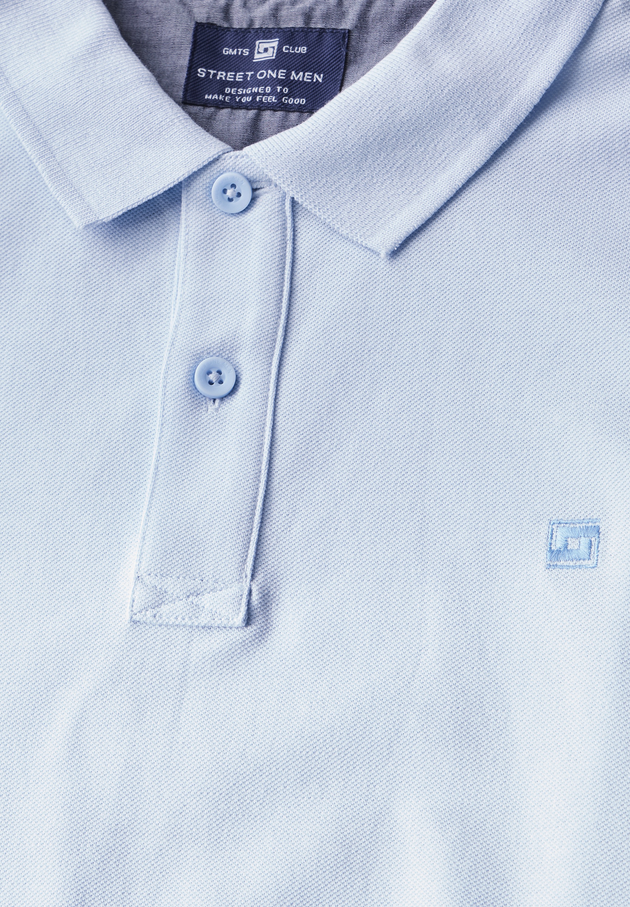 STREET ONE MEN Poloshirt, aus reiner Baumwolle