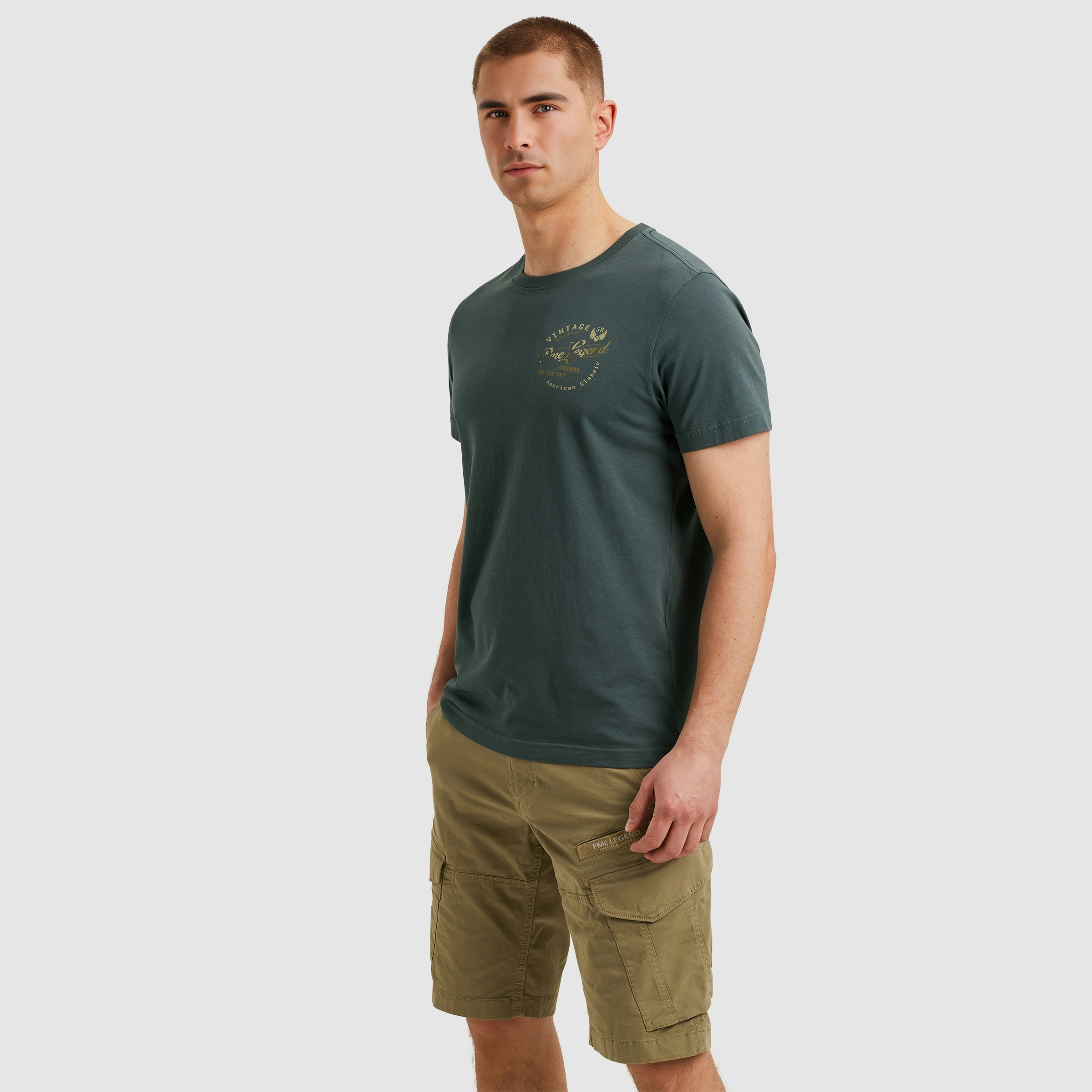 PME LEGEND T-Shirt »Short sleeve r-neck single jersey play«, mit Logo Print