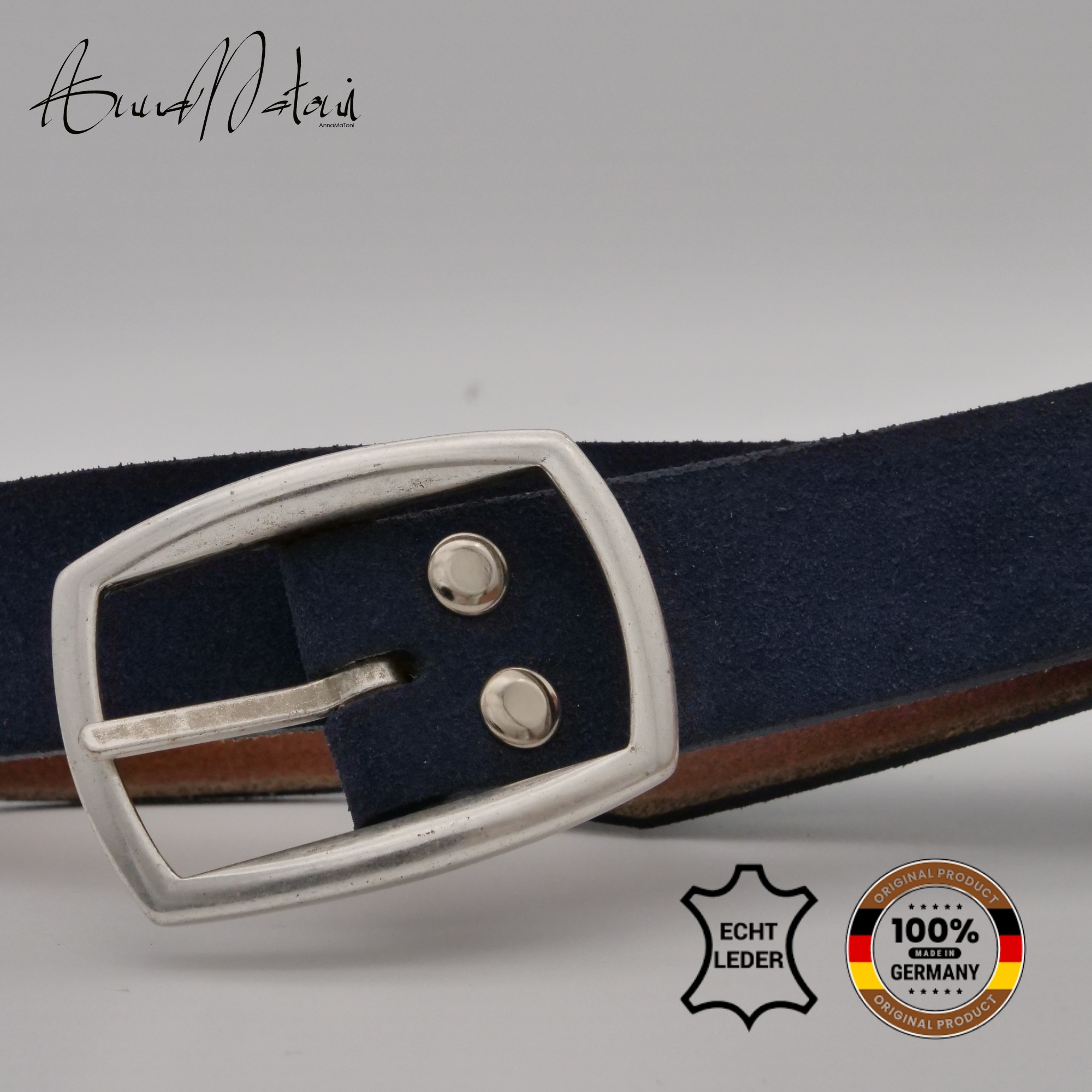 AnnaMatoni Ledergürtel »AnnaMatoni Damen Ledergürtel in hochwertigem Velour Leder 3cm«