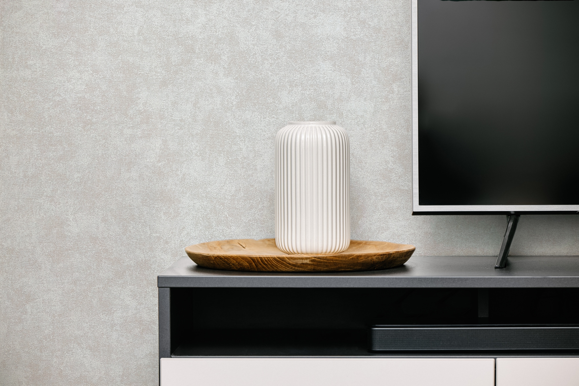 A.S. Création Vliestapete »Attractive 3 Soft Concrete Uni« matt | uni aufgeschäumt Beige und Grau, leichter Glanz, fein strukturiert