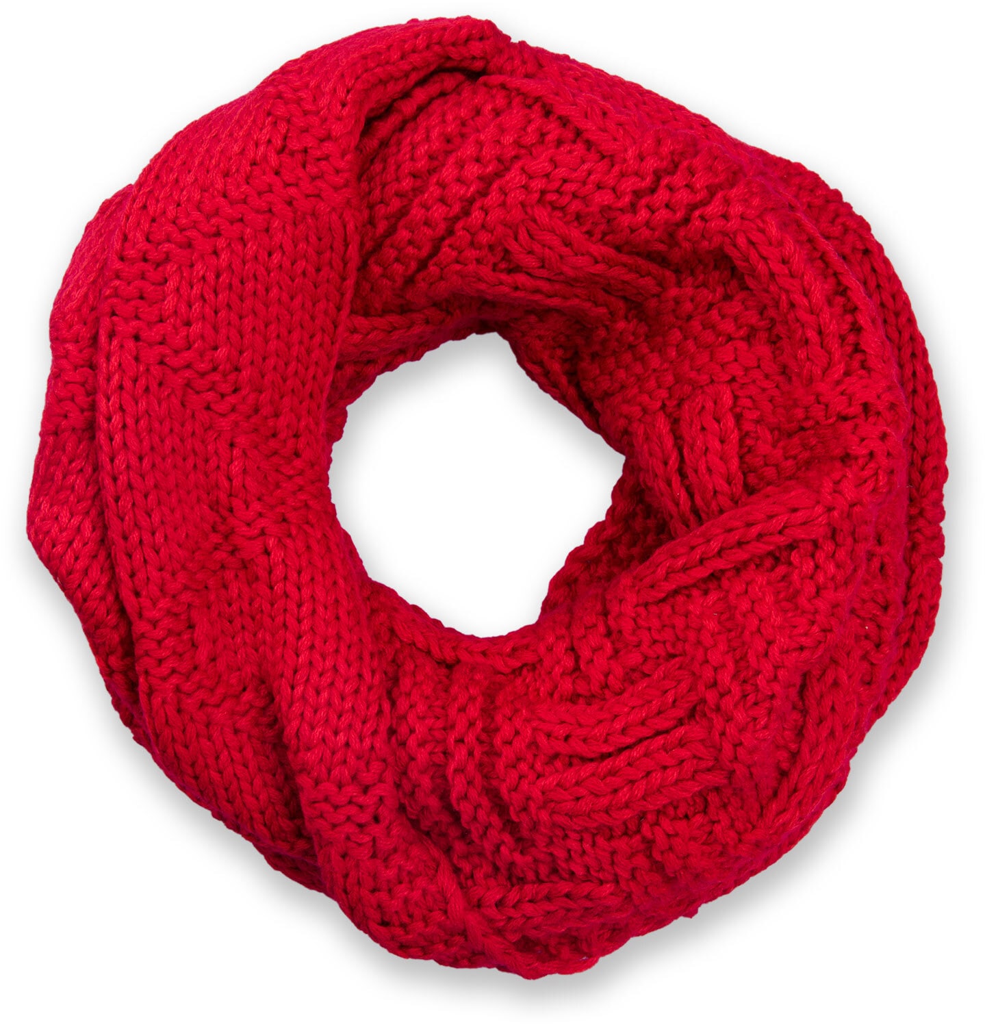 styleBREAKER Strickschal "Strick Loop mit Gitter und Rippenmuster" 1 Stk.
