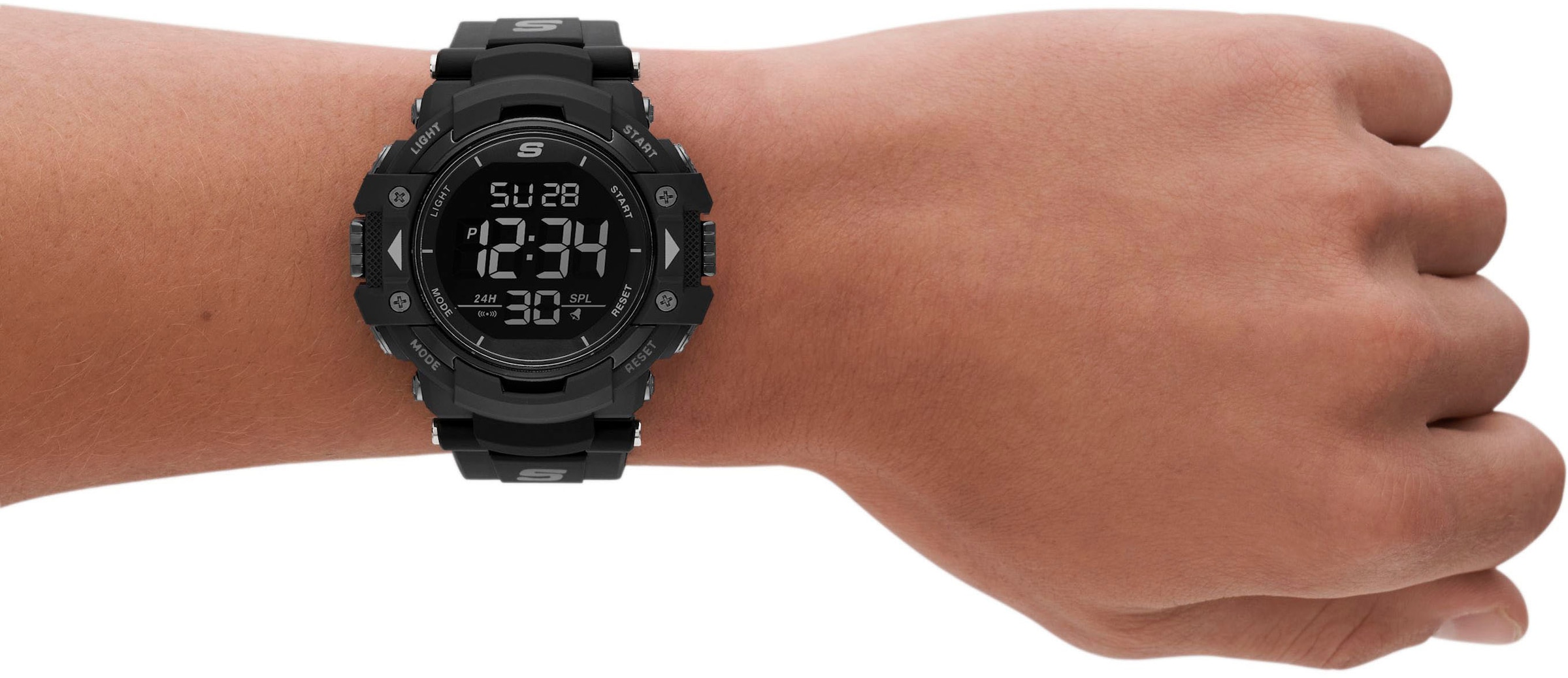 Skechers Chronograph »RUHLAND«, Quarzuhr, Armbanduhr, Herren, digital, Polyurethanband, Stoppfunktion