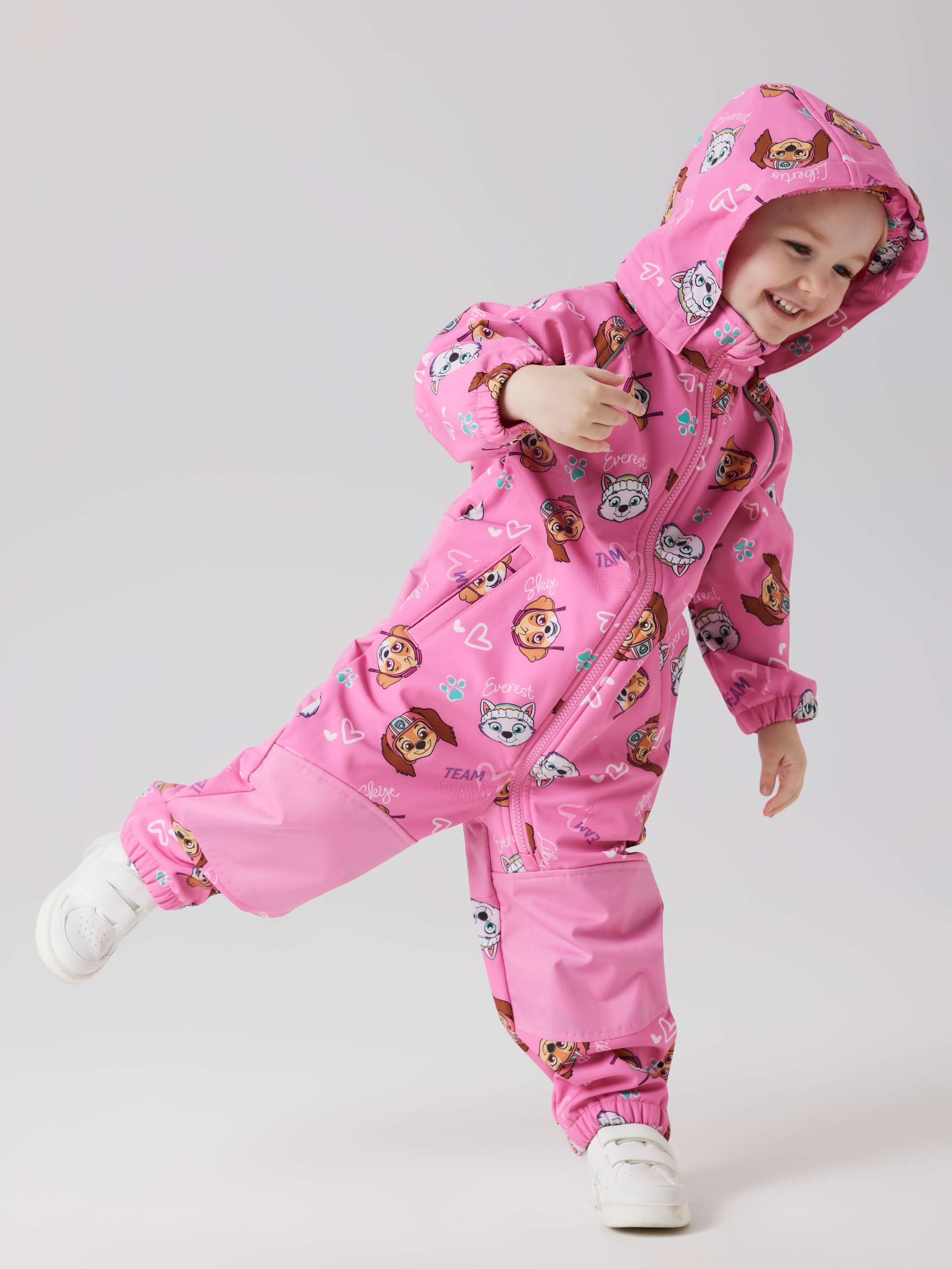 NAME IT Mädchen Softshelloverall "NMFALFA08 PAWPATROL SOFTSHELL NOOS CPLG", pink, Gr. 86, bedruckt, Softshell, Obermaterial: 94% Polyester, 6%