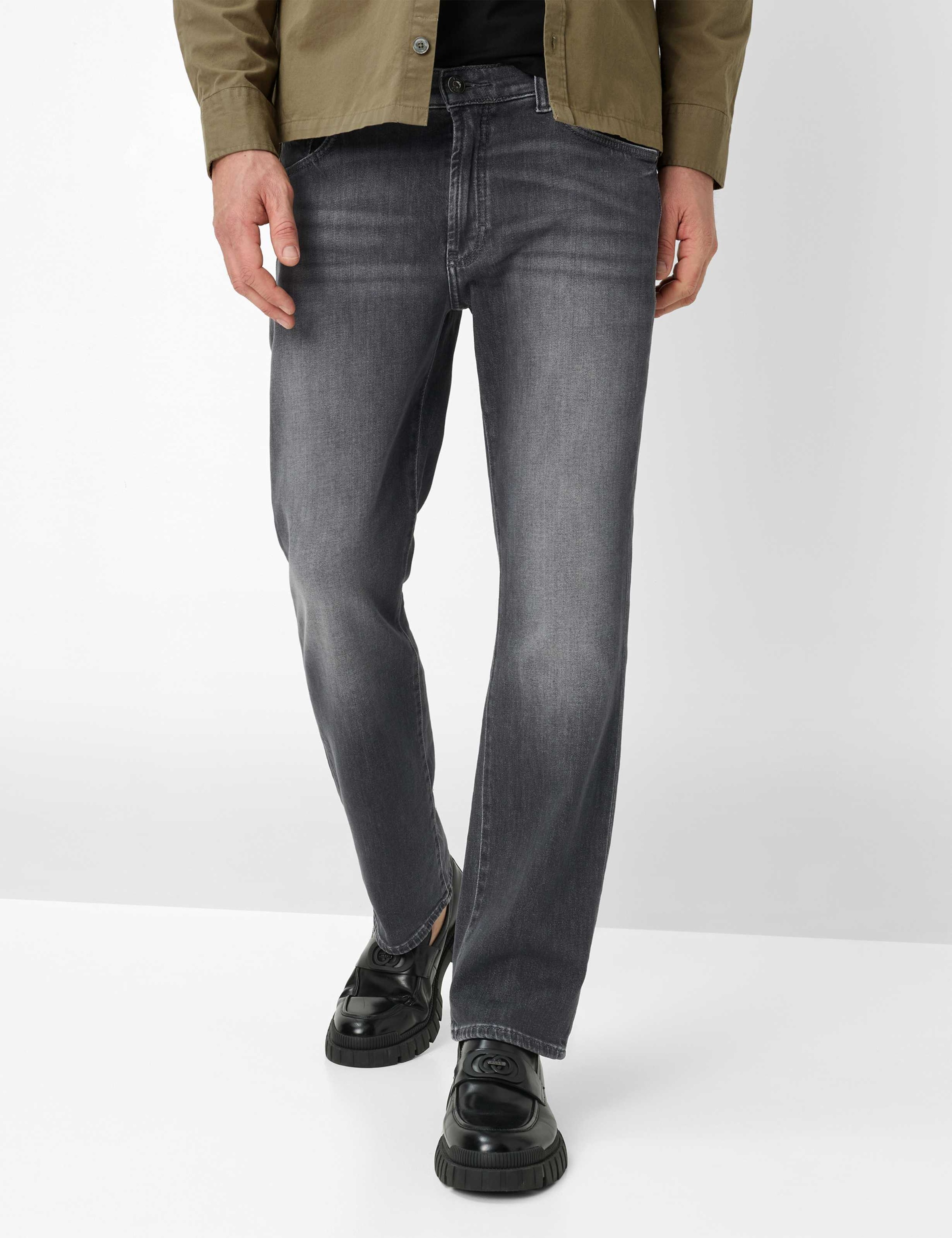 5-Pocket-Jeans BRAX "Style CLINT", Herren, Gr. 36, Länge 30, schwarz, Denim/Jeans, 95% Baumwolle, 4% Elastomultiester, 1% Elasthan, Jeans 5-Pocket-Jeans