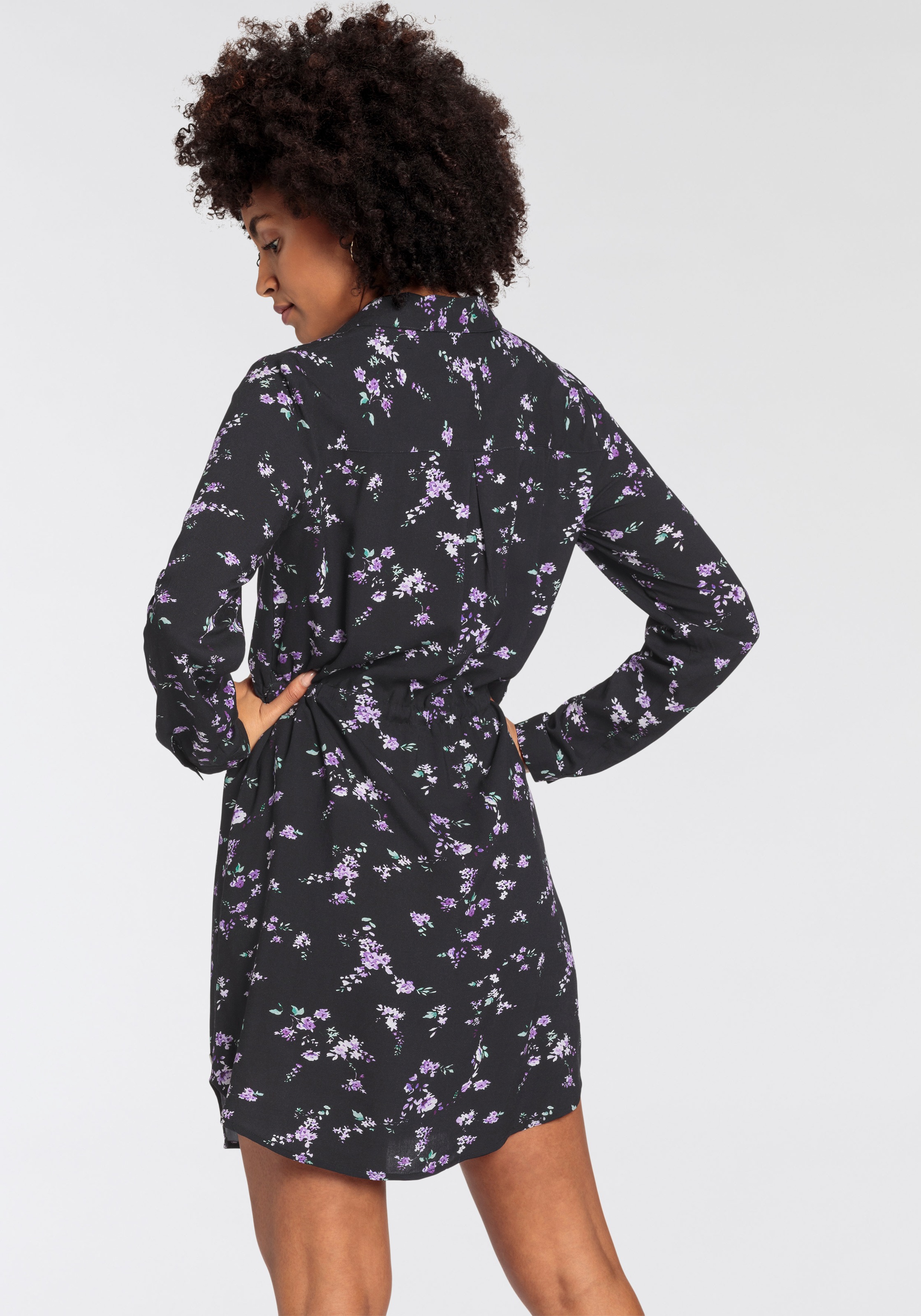 Tamaris Hemdblusenkleid aus Viskoseweb mit Print günstig online kaufen