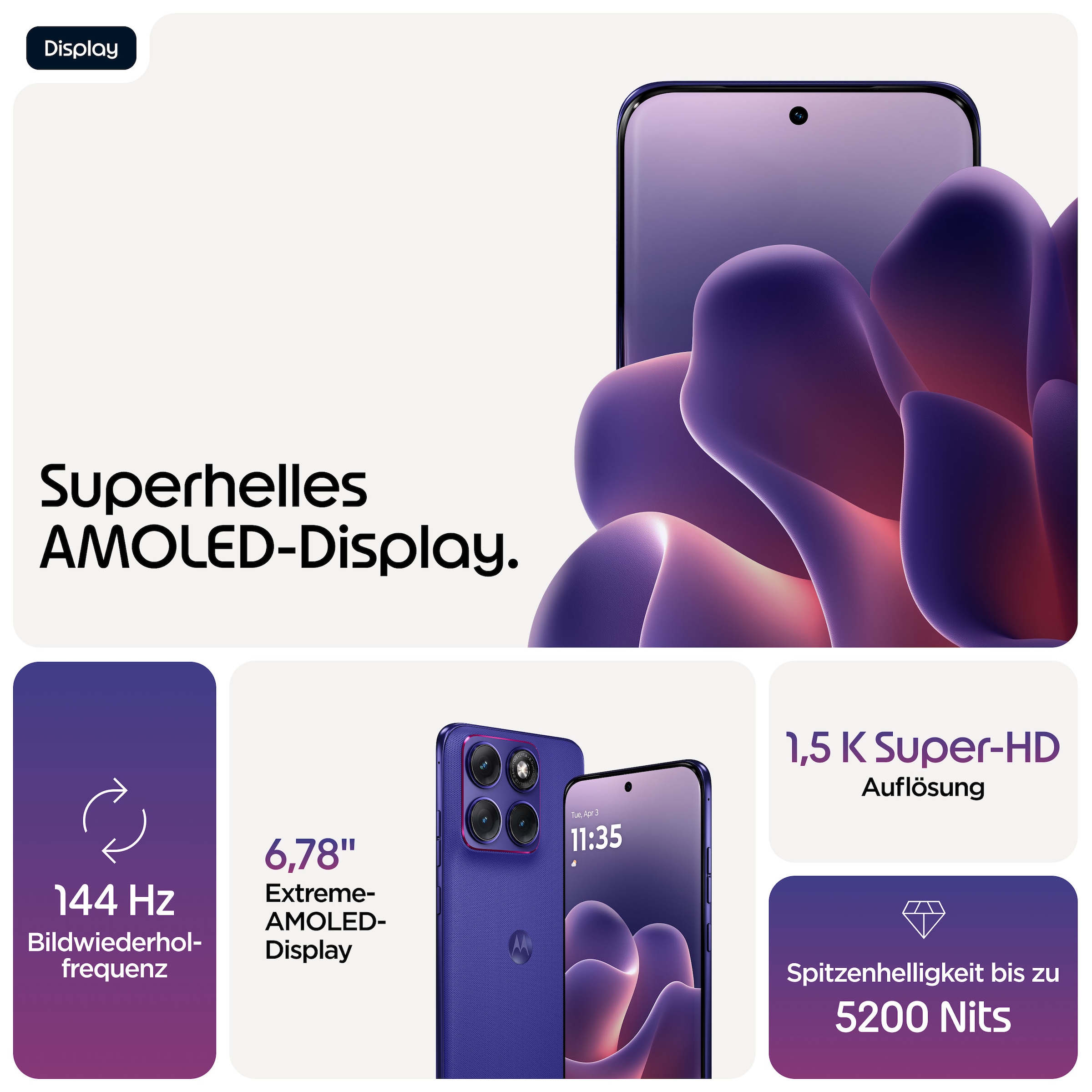 Motorola Smartphone »edge 70 fusion« PANTONE® Orient Blue