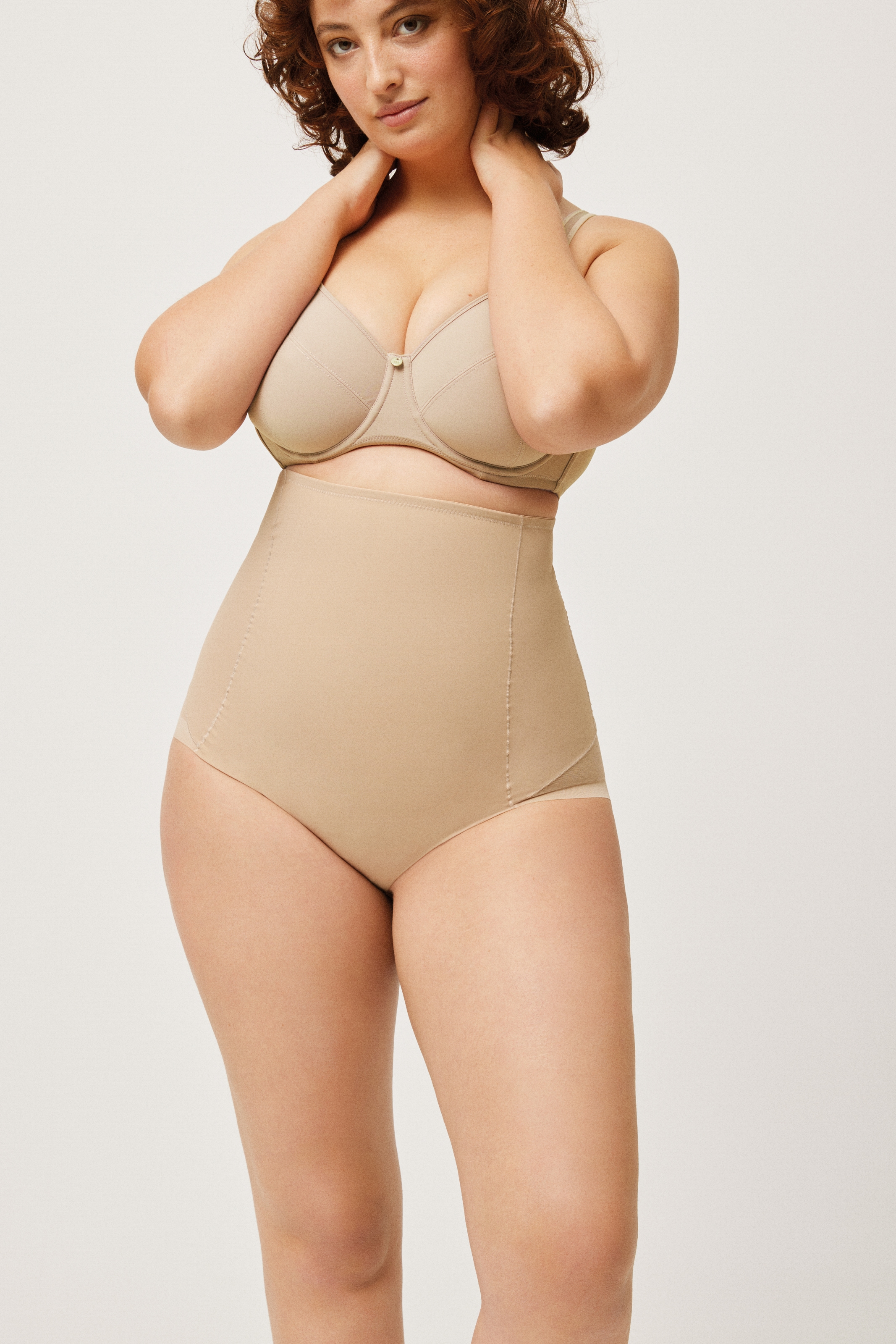 YSABEL MORA High-Waist-Panty, (2er Pack), hoch geschnitten, elastisch, starker Shape-Effekt, Tüll