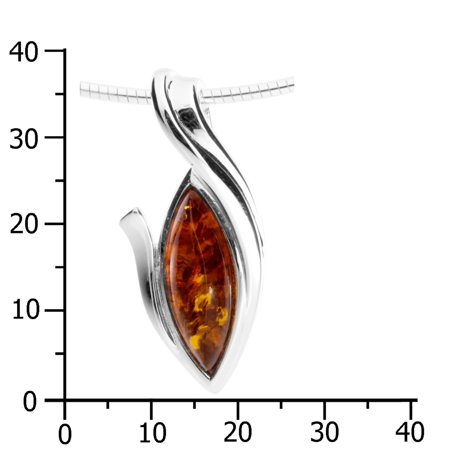 OSTSEE-SCHMUCK Kette mit Anhänger »- Gleiter-Rikke - Silber 925/000 - Bernstein«