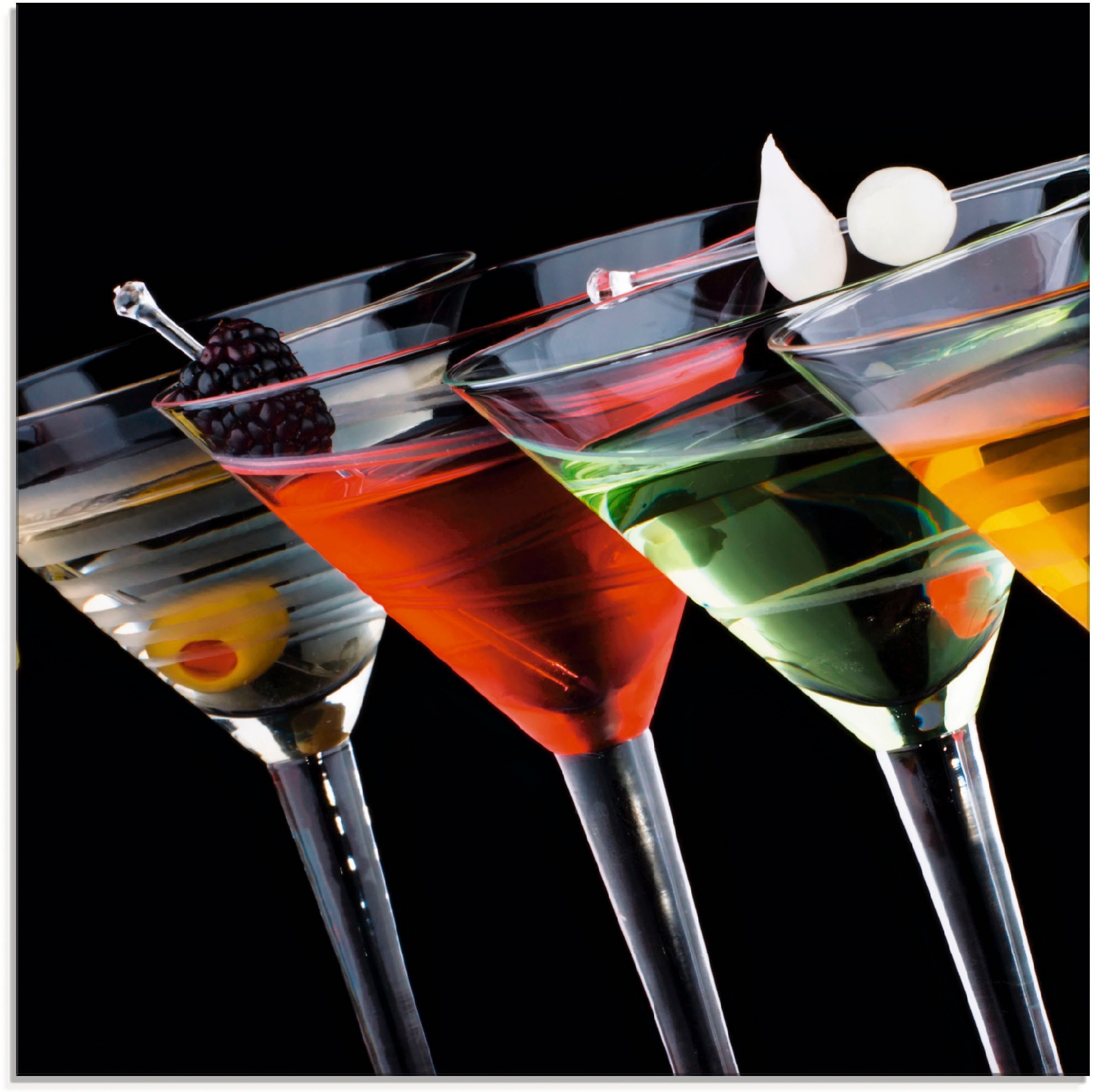 Artland Glasbild "Klassische Martini - Cocktail", Getränke, (1 St.), in verschiedenen Größen
