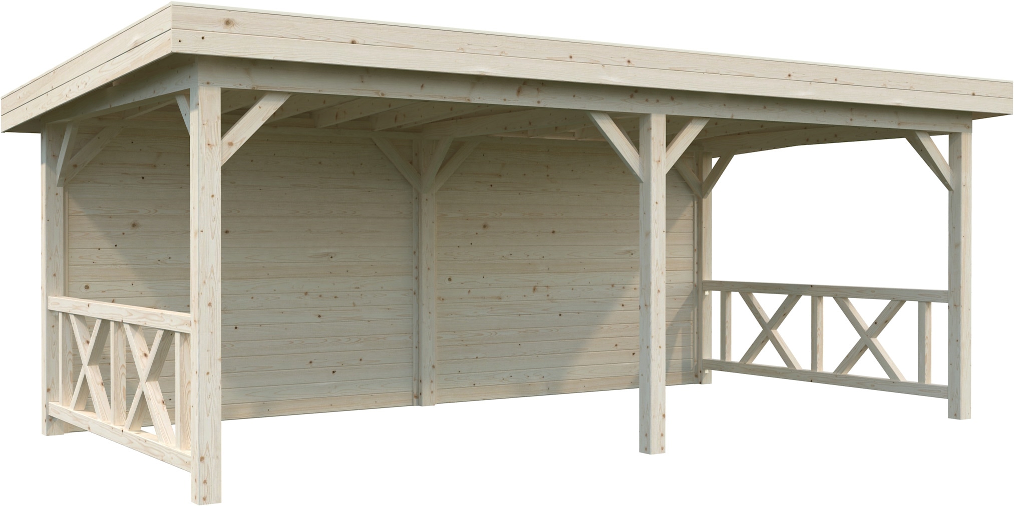 Palmako Holzpavillon »Lenna 16,6 m² Set 308« BxTxH: 628x340x245 cm