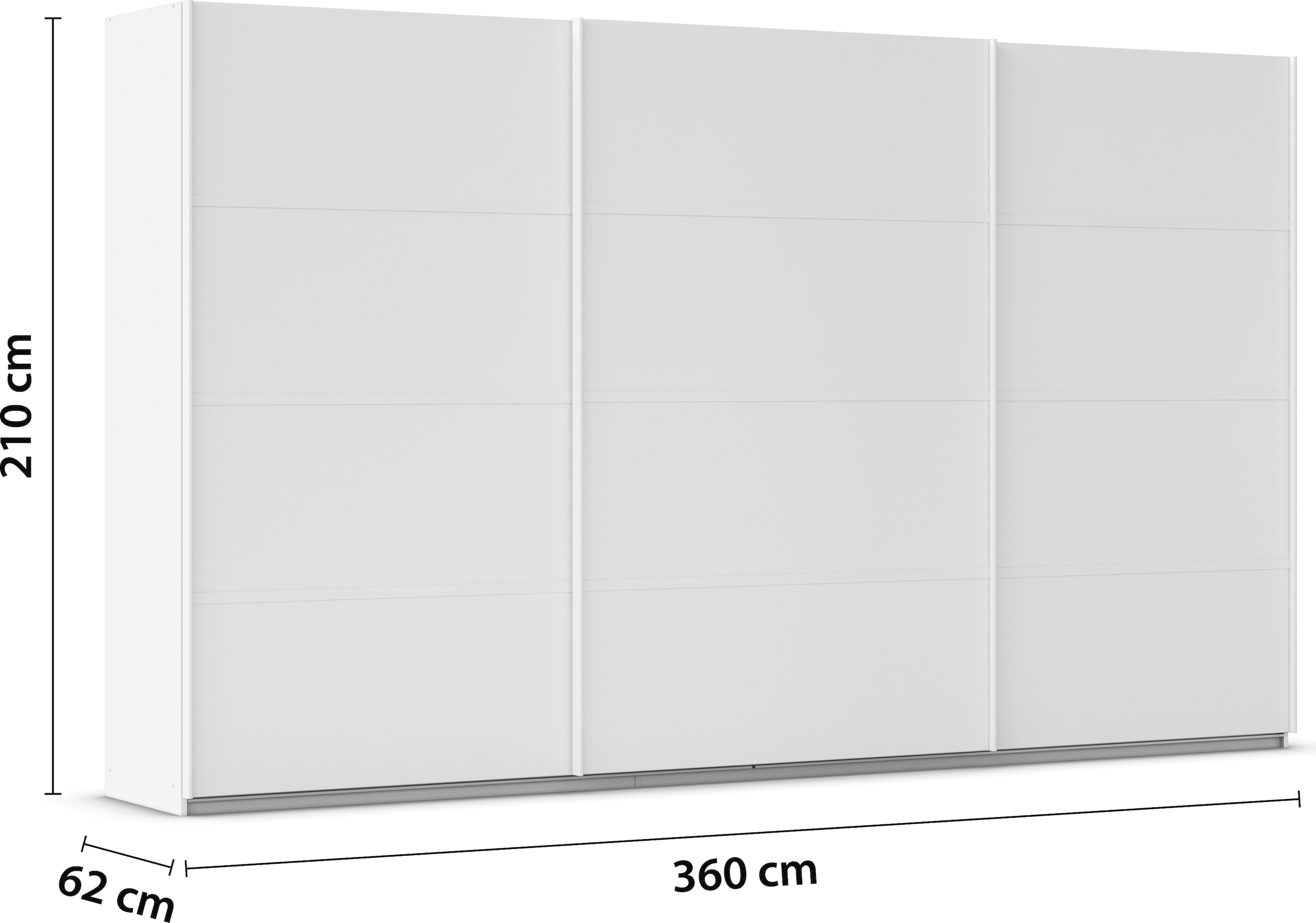 rauch Kleiderschrank »Schwebetürenschrank OTTO´s Choice Garderobe Schrank TOP ANGEBOT Avola«, (in 3 verschiedenen Ausstattungen BASIC/CLASSIC/PREMIUM), mit eleganten Zierleisten in Chrom, Schwarz oder Weiß MADE IN GERMANY