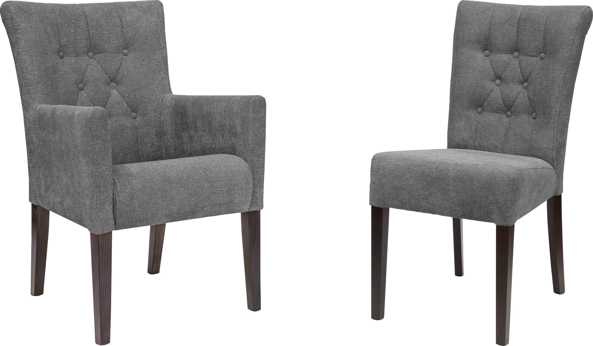 Home affaire Esszimmerstuhl »Queen BESTSELLER«, (Set), 6 St., Feinstruktur, Polsterstuhl mit Knopfheftung, 2er, 4er oder 6er Set
