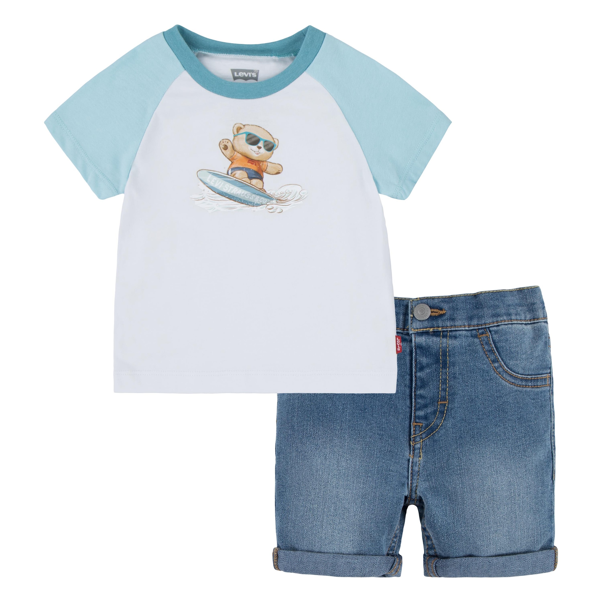 Levi's® Kids Print-Shirt, (Set, 2 tlg.), und Jeansshorts, for BOYS