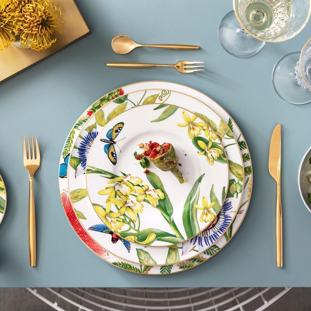 Villeroy & Boch Geschirr-Set »Tafelservice Amazonia Anmut 12er Set bunt« Handwäsche wird empfohlen