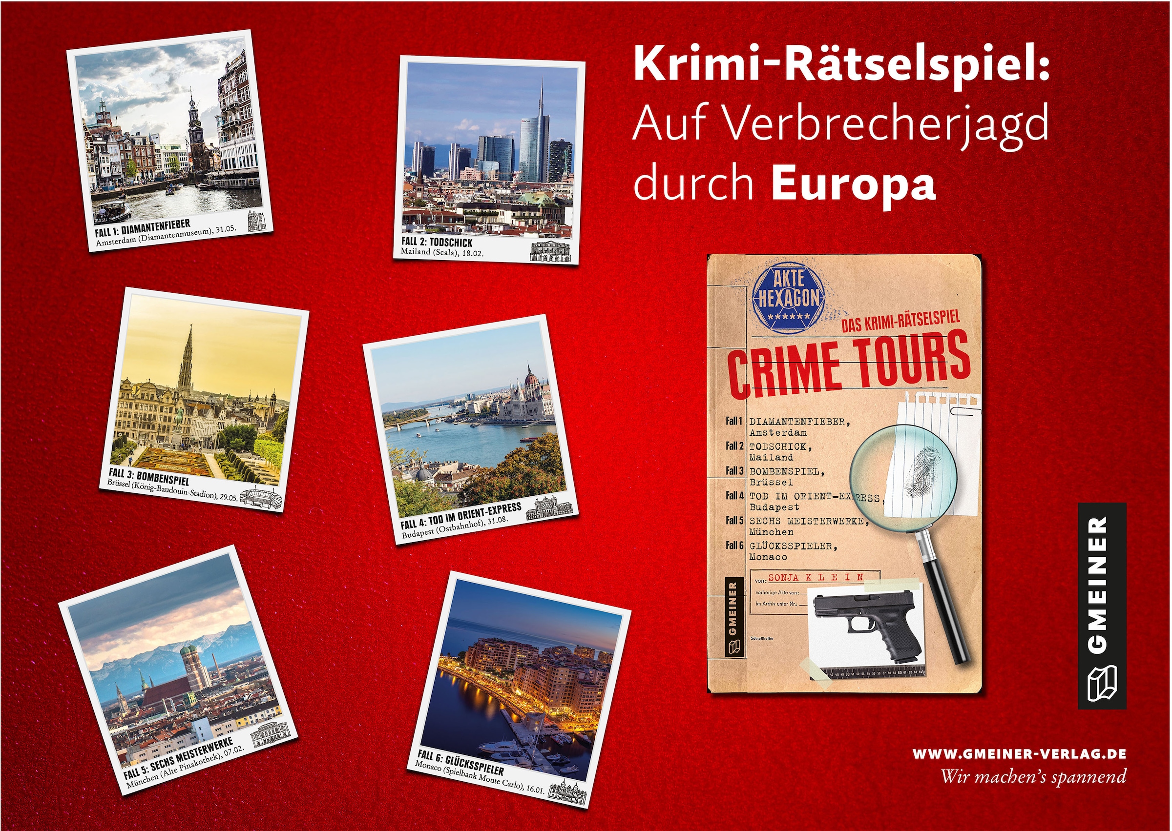 GMEINER Spiel »Crime Tours - Akte Hexagon« Made in Germany