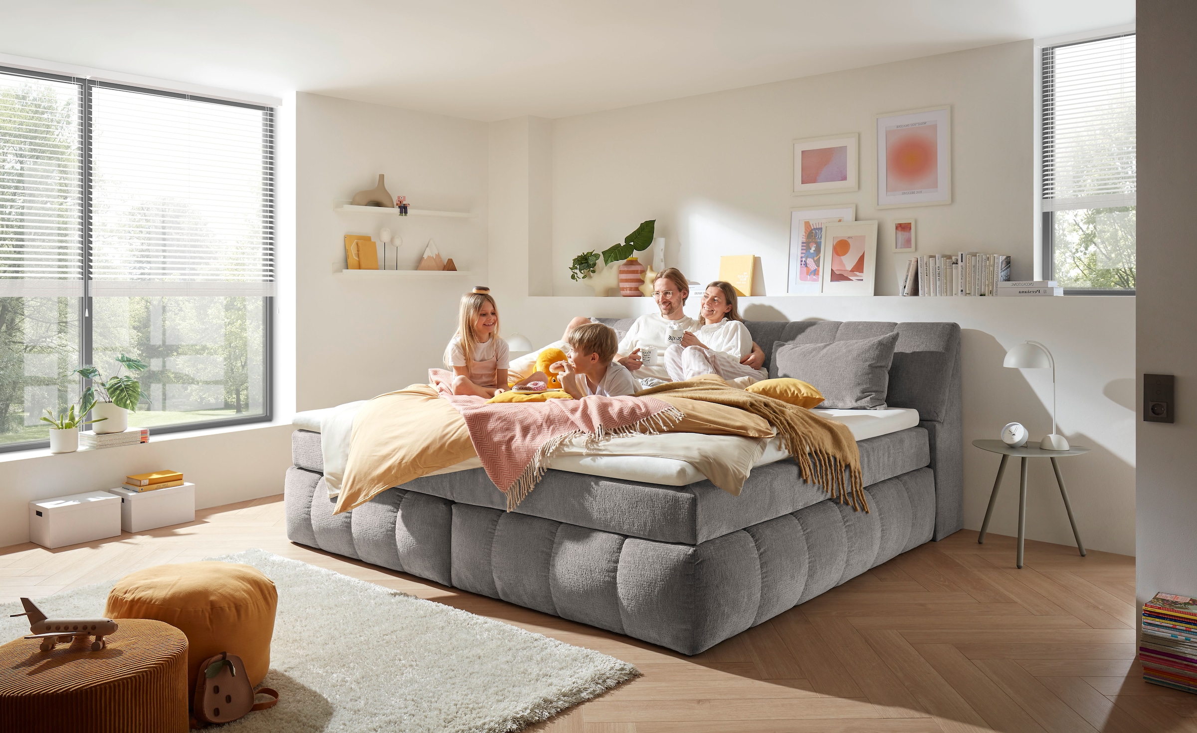 ED EXCITING DESIGN Boxspringbett »Elkford, Familienbett in der Größe 240x200cm«