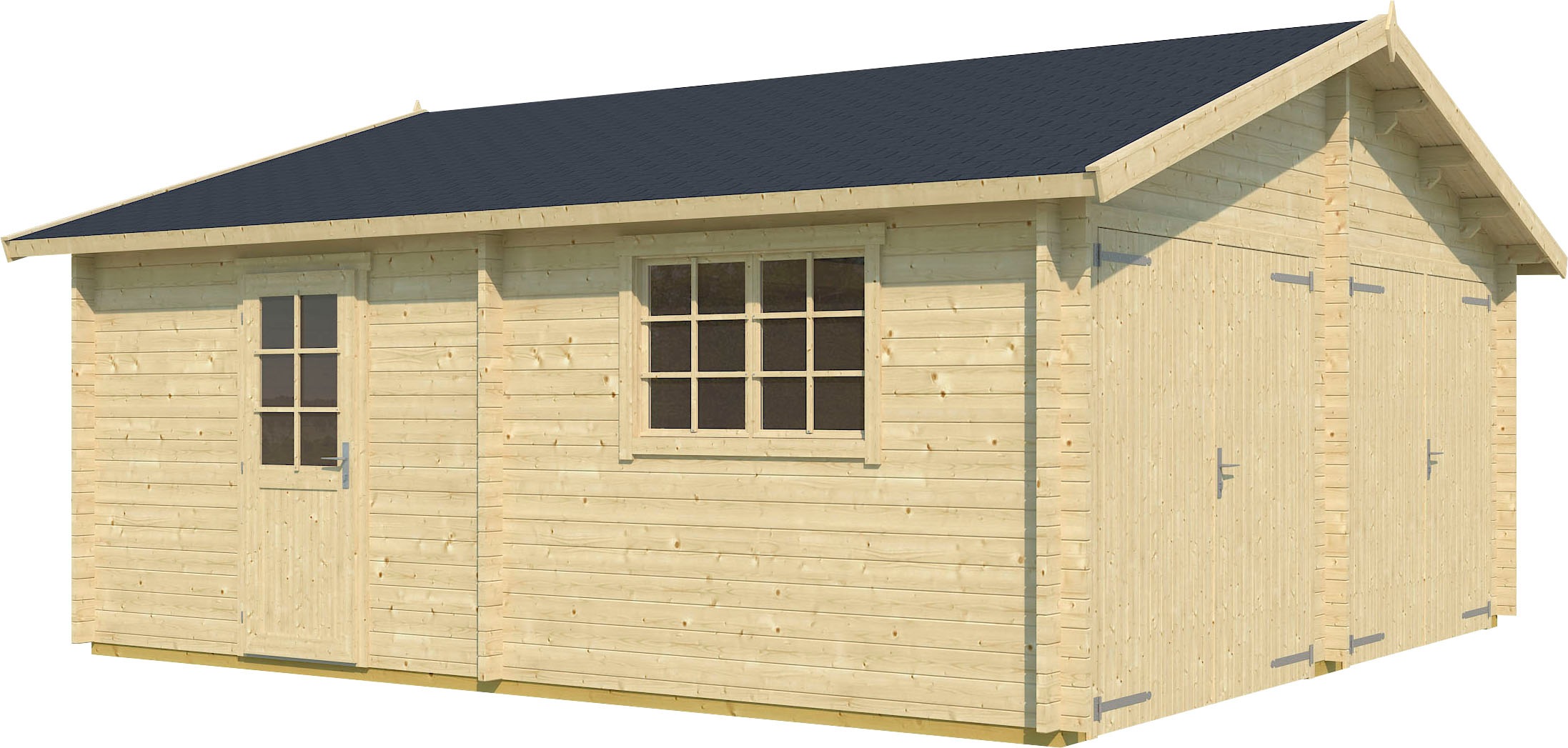 Thumbnail - LASITA MAJA Garage "Falkland", (Set, Für 2 Fahrzeuge geeignet), Garage + 2 Holztoren