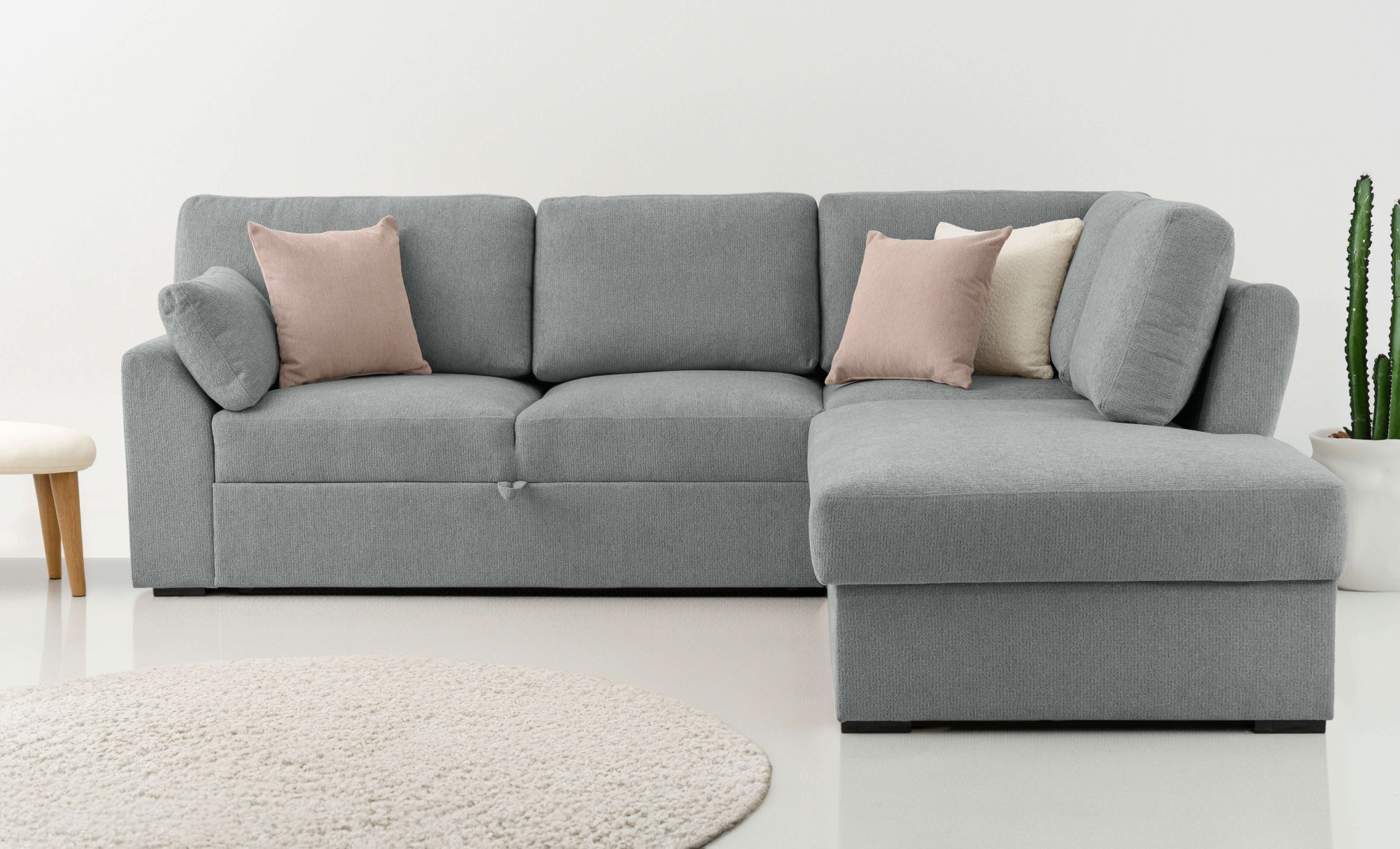 OTTO home Ecksofa "Citry" Breite 242 cm, Chenille, Bettfunktion, Bettkasten, L-Form