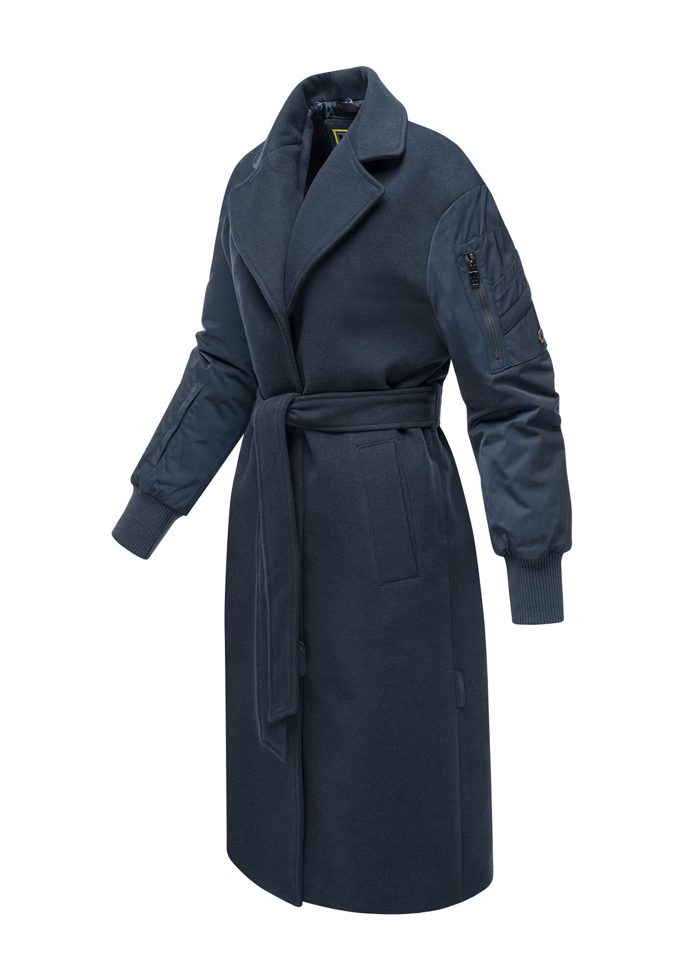 Marikoo Winterjacke »Tjadee«, Langer Wickelmantel