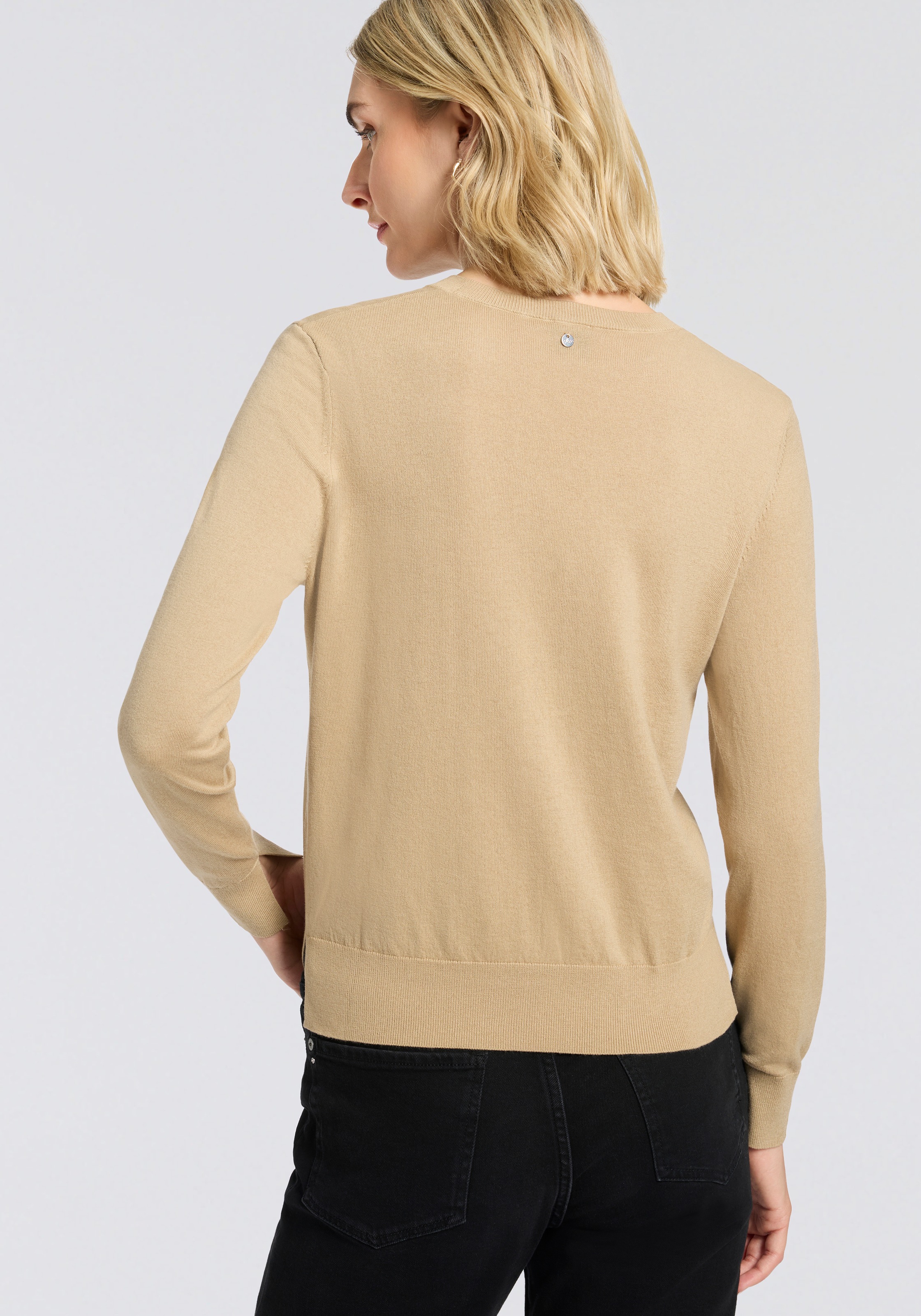 BOSS ORANGE Strickpullover "Finguine Premium Damenmode" mit Ajour-Dekor, Ru günstig online kaufen