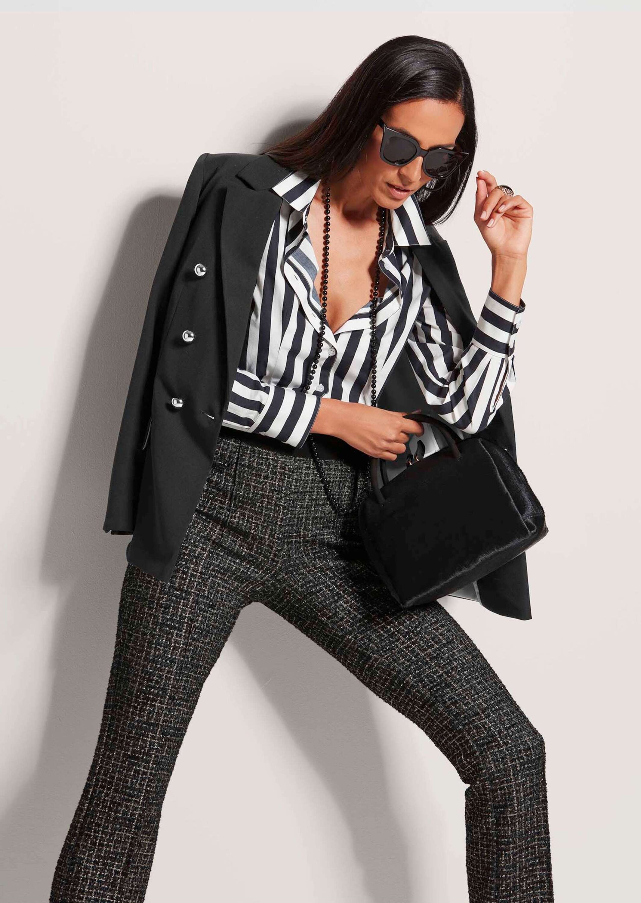 MADELEINE Jackenblazer »Longblazer Moderner Zweireiher mit Reverskragen«