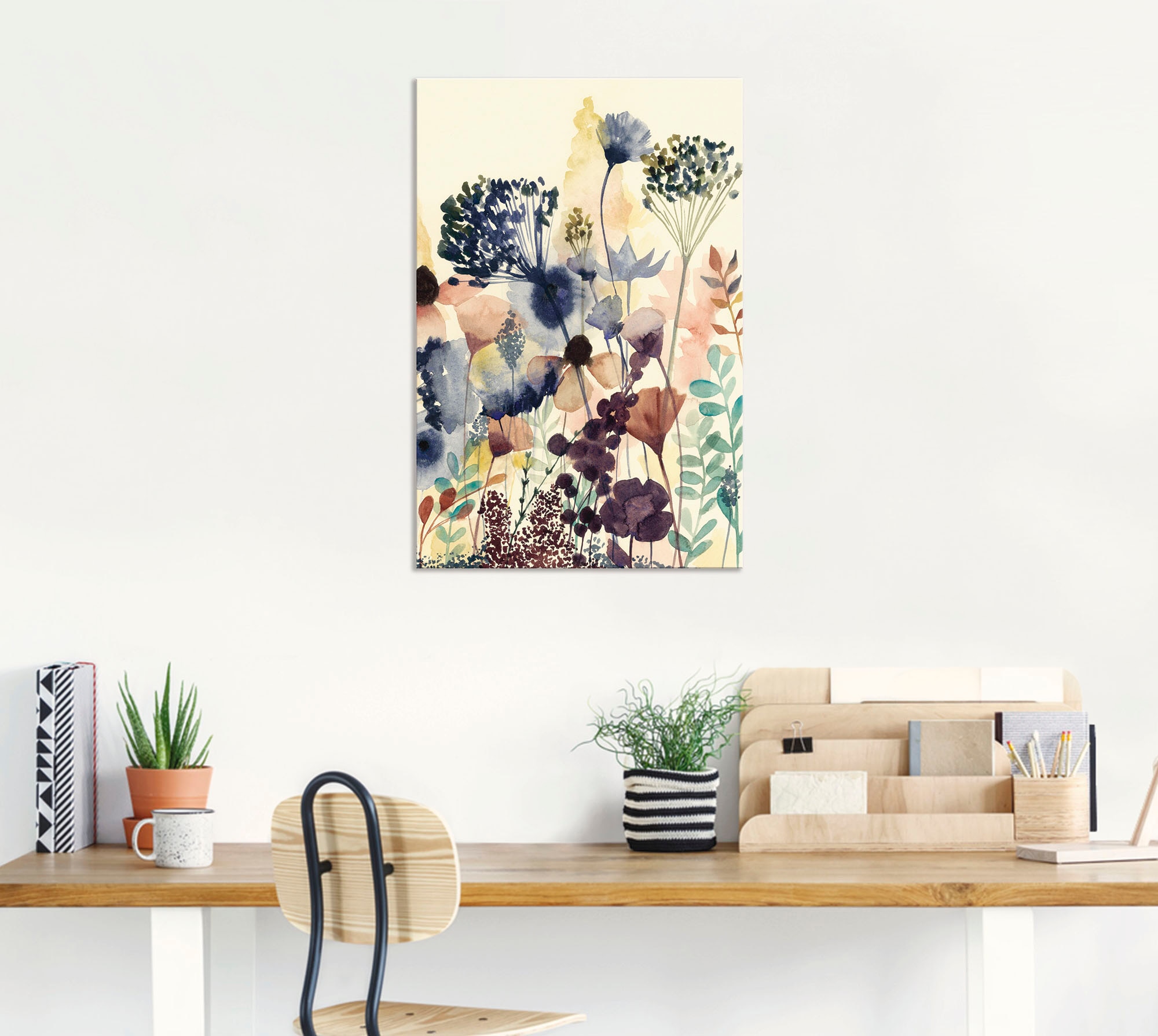 Artland Wandbild »Sonnengetrocknete Blüten II«, Blumenwiese, (1 St.), als Leinwandbild, Poster in verschied. Größen