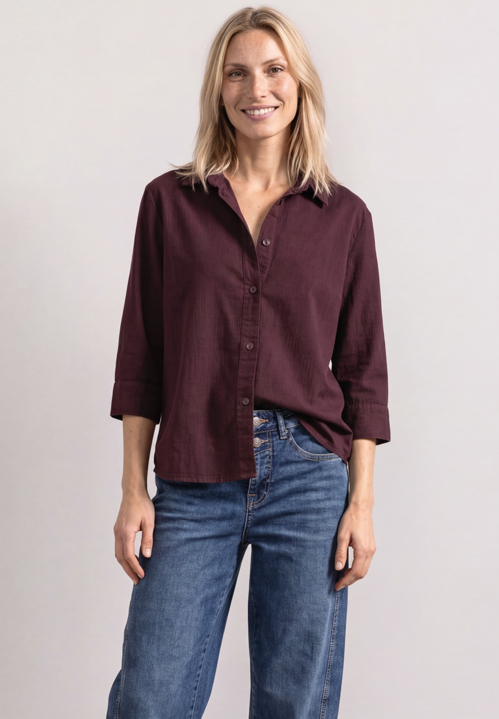 STREET ONE Hemdbluse in Cord-Optik