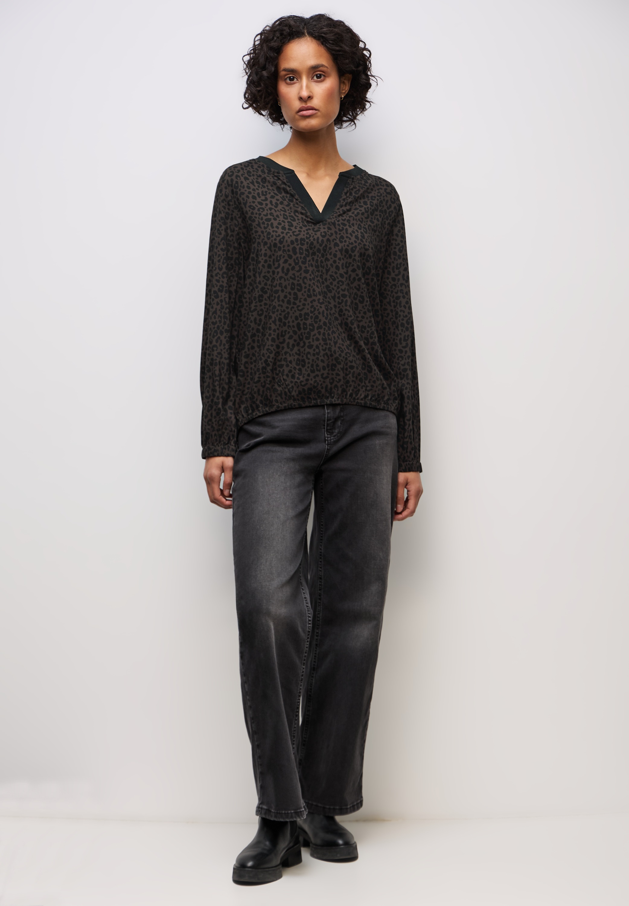 Thumbnail - STREET ONE Langarmbluse mit Elastiksaum