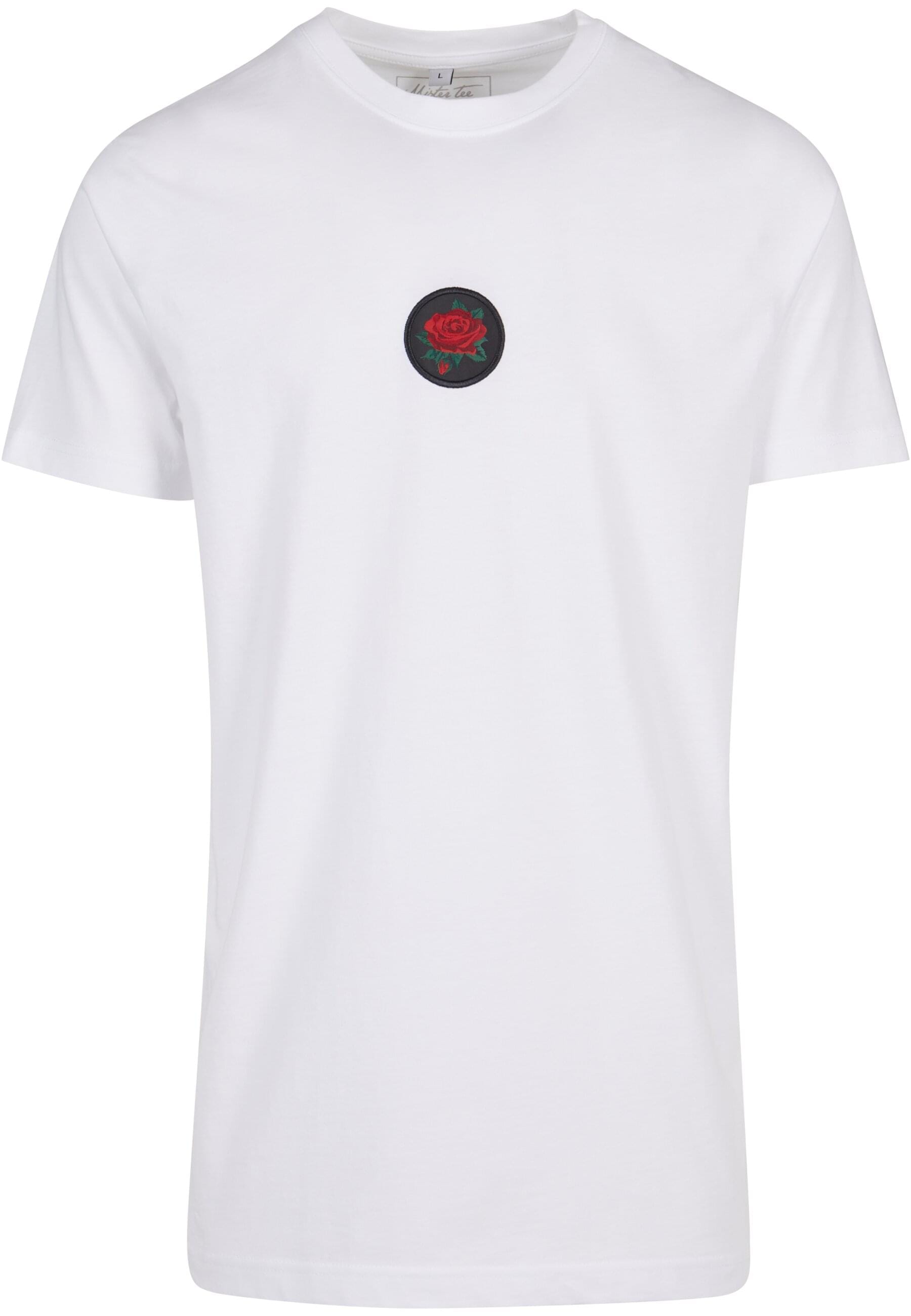 MisterTee Kurzarmshirt "MisterTee Herren Rose Patch Tee" 1 Stk. tlg. günstig online kaufen