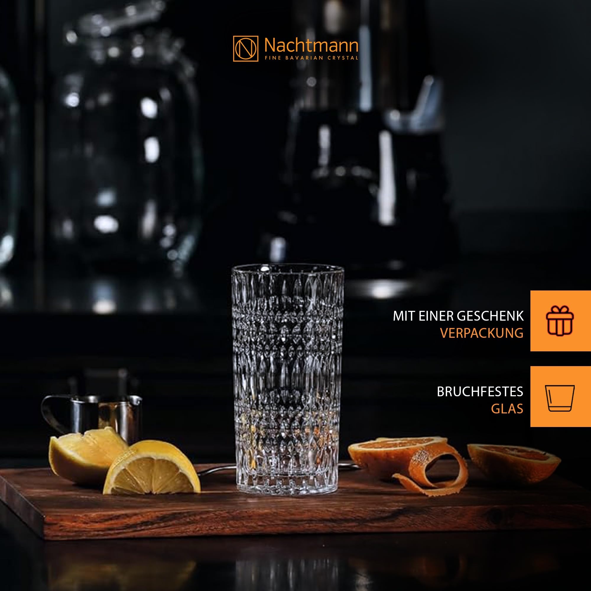 Thumbnail - Nachtmann Latte-Macchiato-Glas "Latte Macchiato Gläser Ethno Barista 434 ml 2er Set transparent"