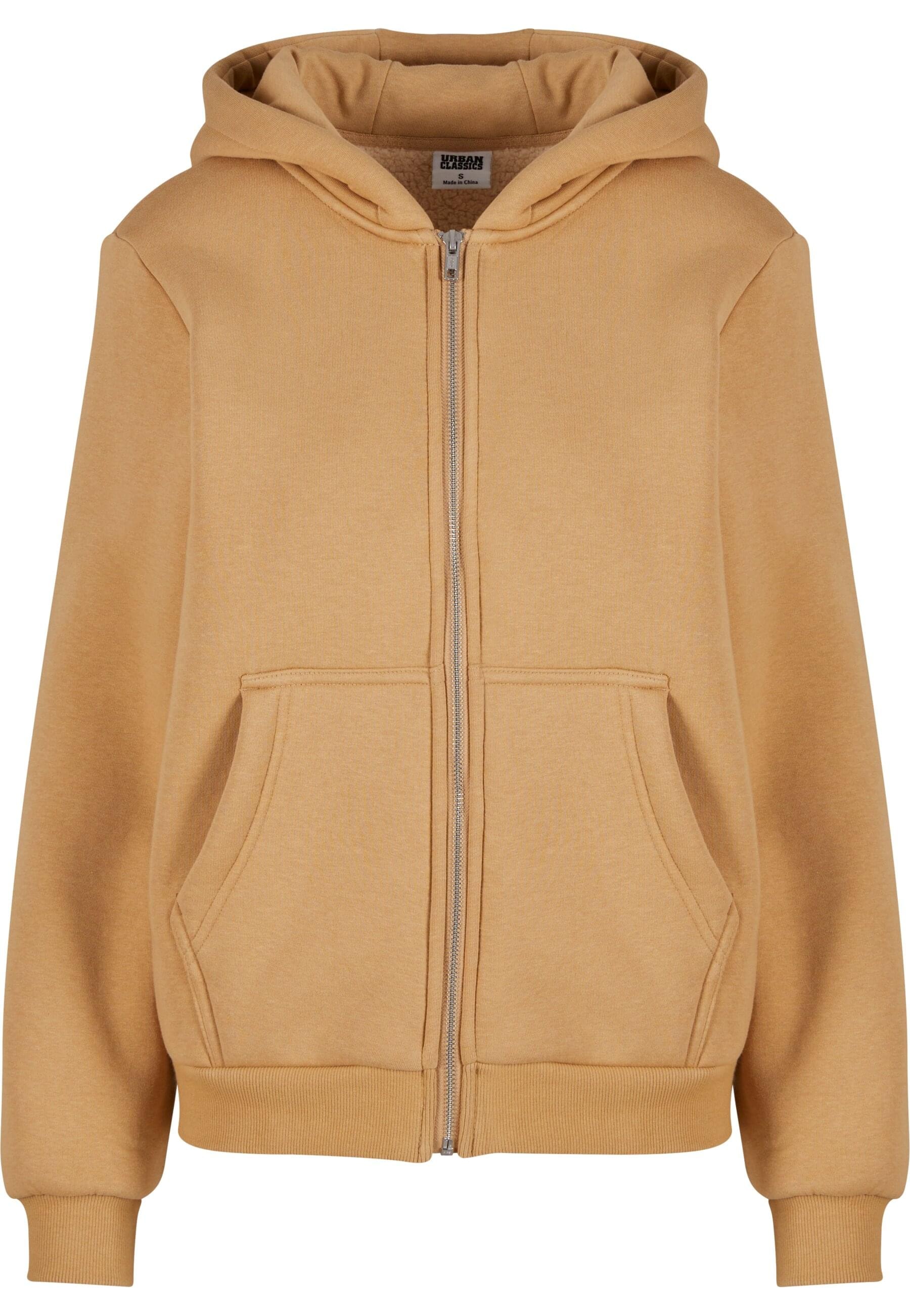 URBAN CLASSICS Bliuzonas » Ladies Bonded Sherpa Zip H...