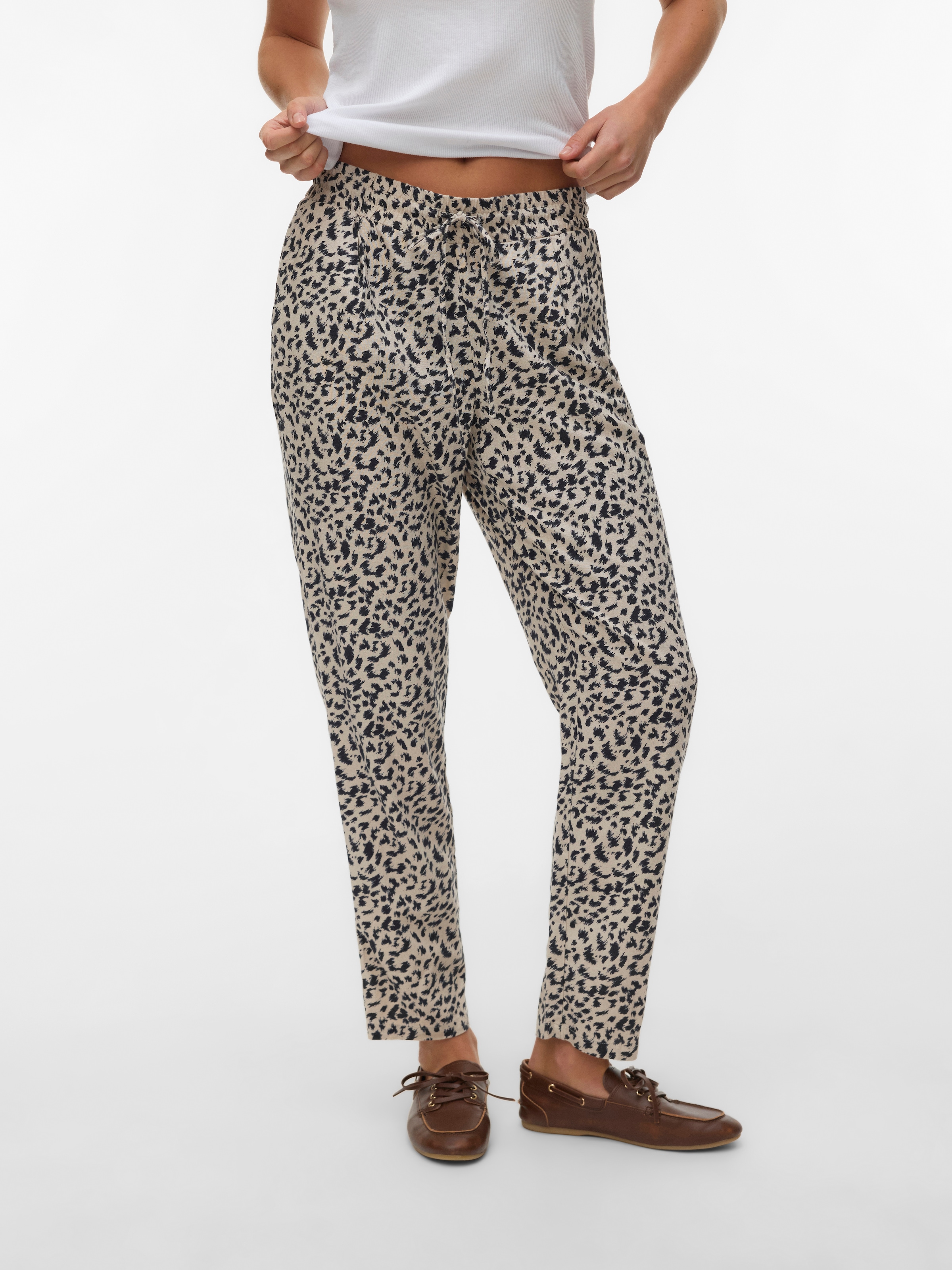 Vero Moda Schlupfhose "VMJESMILO MW ANKLE PANTS WVN NOOS" mit Leinen, elast günstig online kaufen